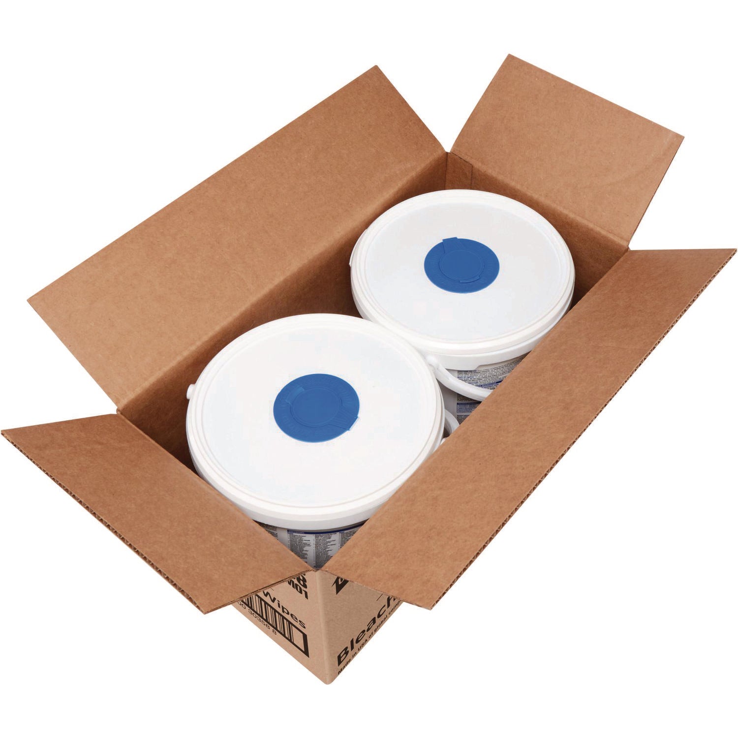 Clorox Healthcare® Bleach Germicidal Wipes, 1-Ply, 12 x 12, Unscented, White, 110/Canister, 2 Canisters/Carton