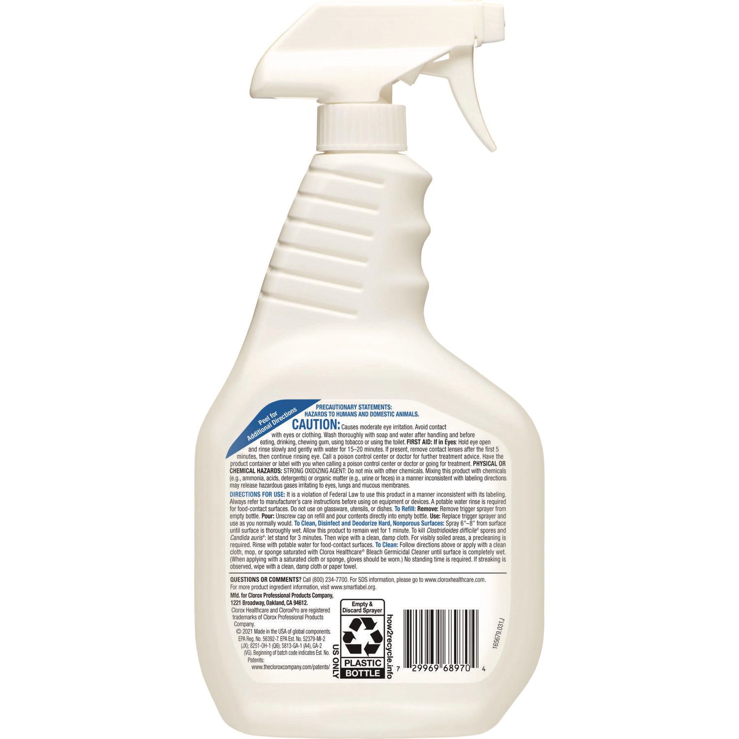 Clorox Healthcare® Bleach Germicidal Cleaner, 32 Oz Spray Bottle