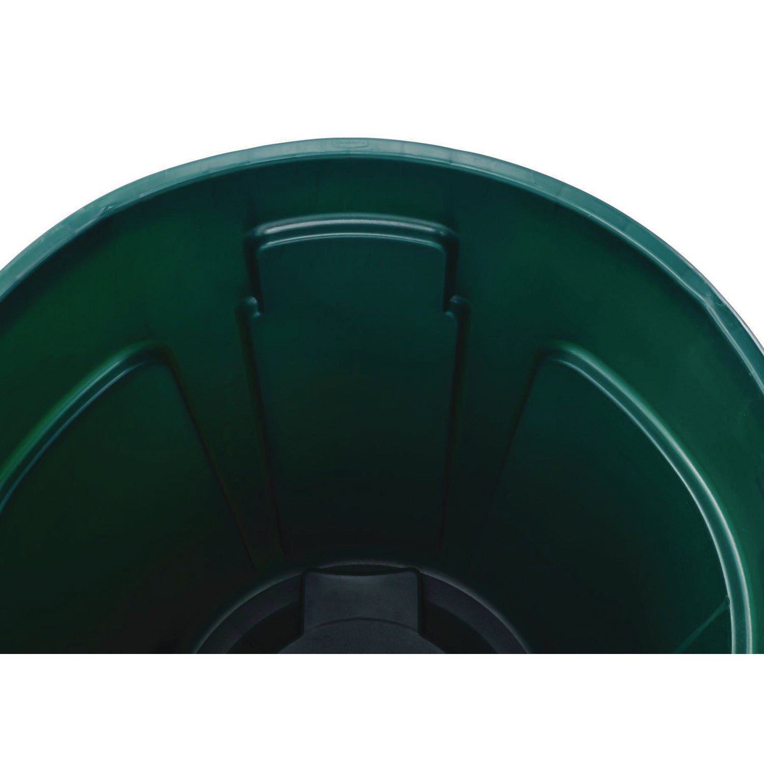 Rubbermaid® Commercial Vented Round Brute Container, 32 gal, Plastic, Dark Green