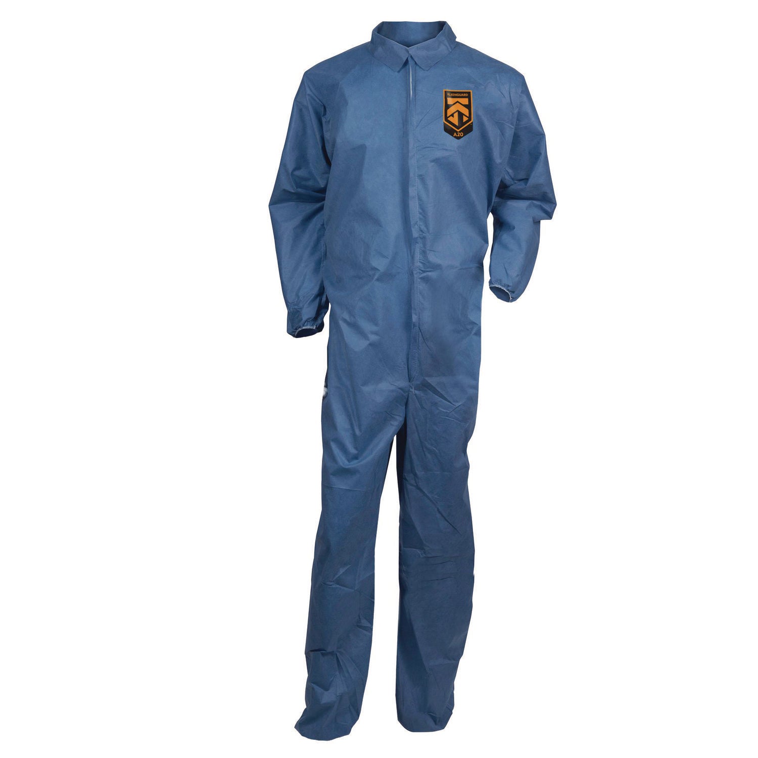 KleenGuard™ A20 Breathable Particle Protection Coveralls, Zip Front, Elastic Back, Wrists, Ankles, 3X-Large, Blue, 20/Carton