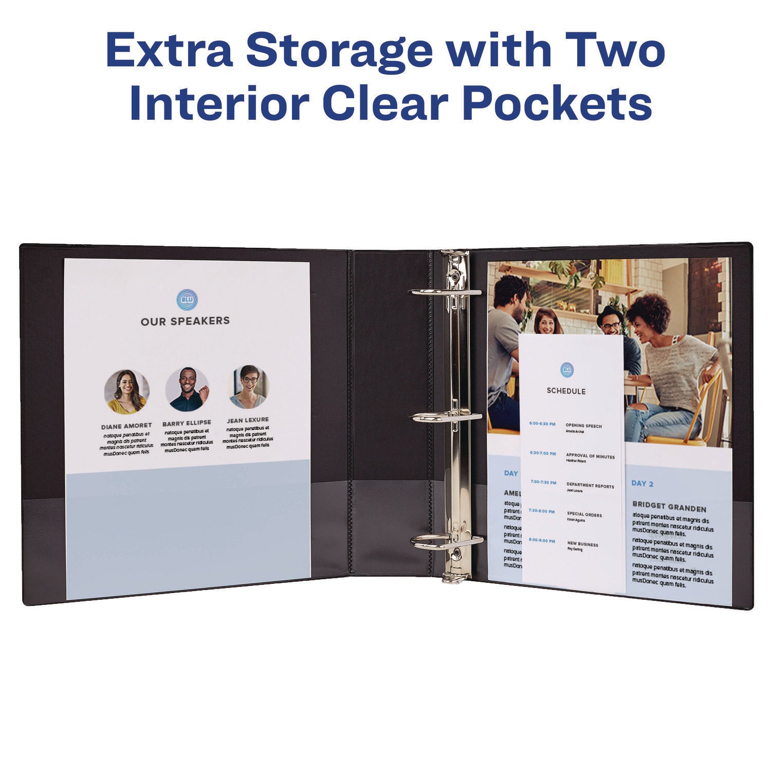 Avery® Showcase Economy View Binders with Slant Rings, 3 Rings, 2" Capacity, 11 x 8.5, White