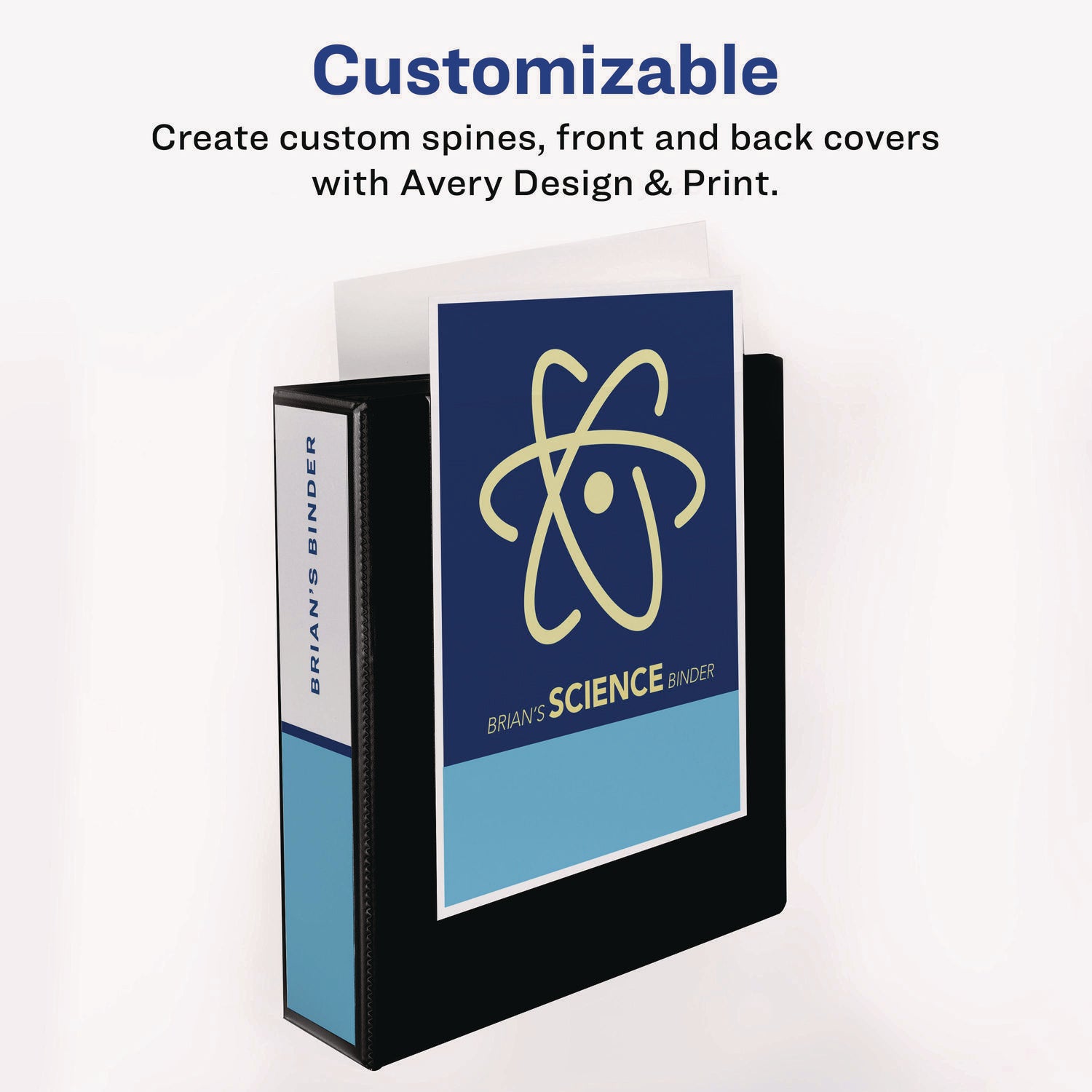 Avery® Showcase Economy View Binders with Slant Rings, 3 Rings, 2" Capacity, 11 x 8.5, White