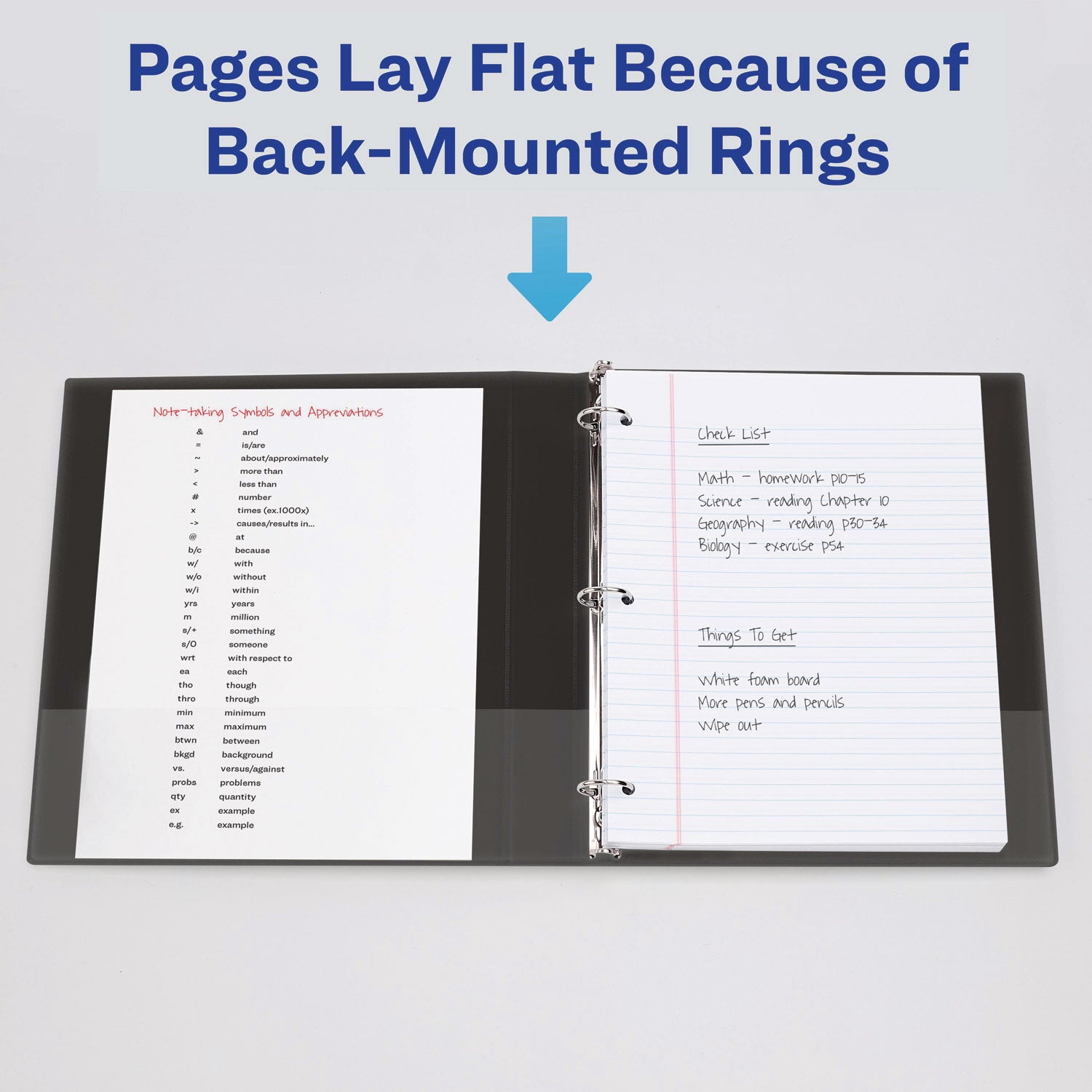 Avery® Showcase Economy View Binders with Slant Rings, 3 Rings, 3" Capacity, 11 x 8.5, Black