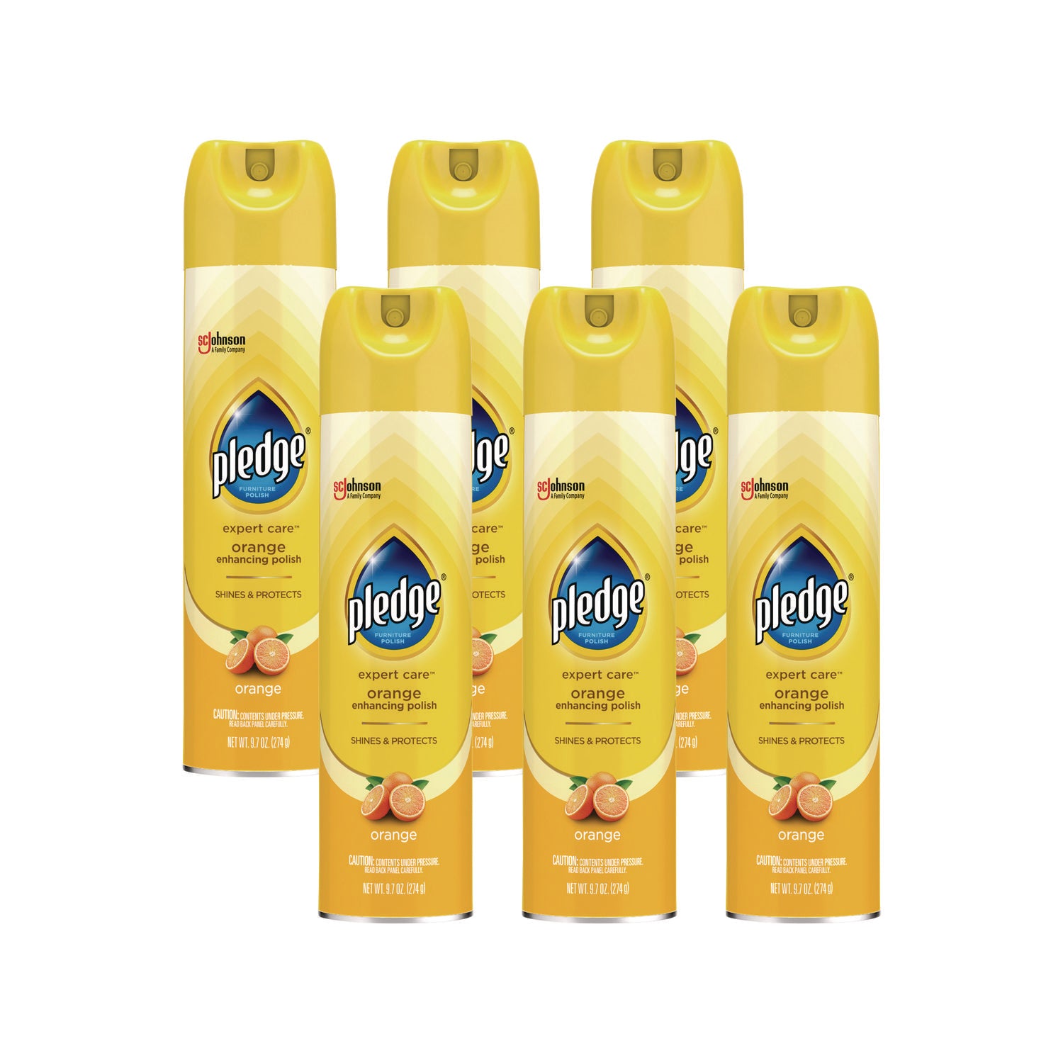 Furniture Polish, Orange, 9.7 oz Aerosol Spray, 6/Carton