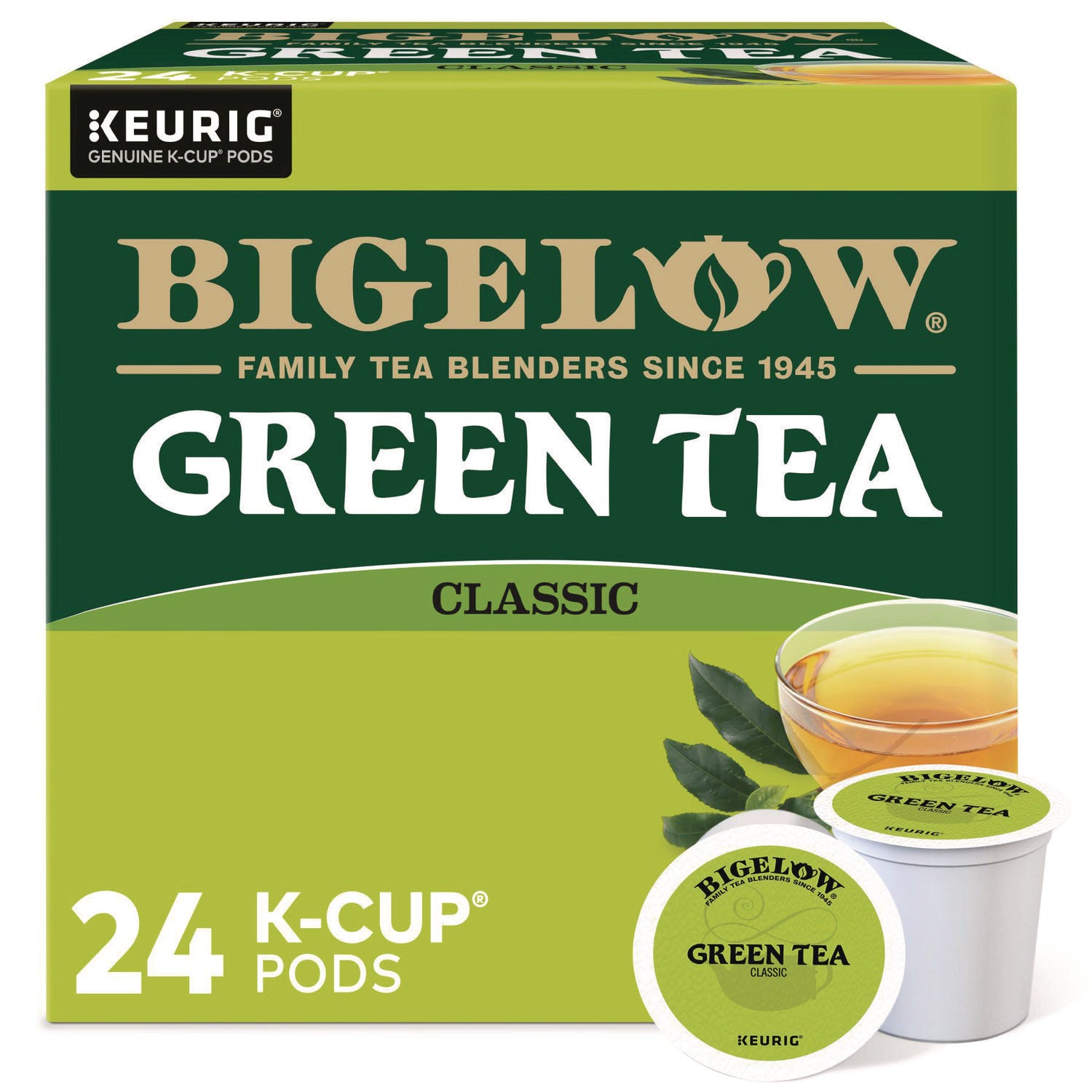 Bigelow® Green Tea K-Cup Pack, 24/box, 4 Box/carton