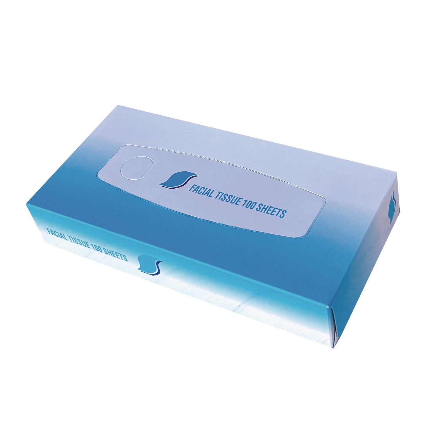 Facial Tissue, 2-Ply, White, Flat Box, 100 Sheets/Box, 30 Boxes/Carton