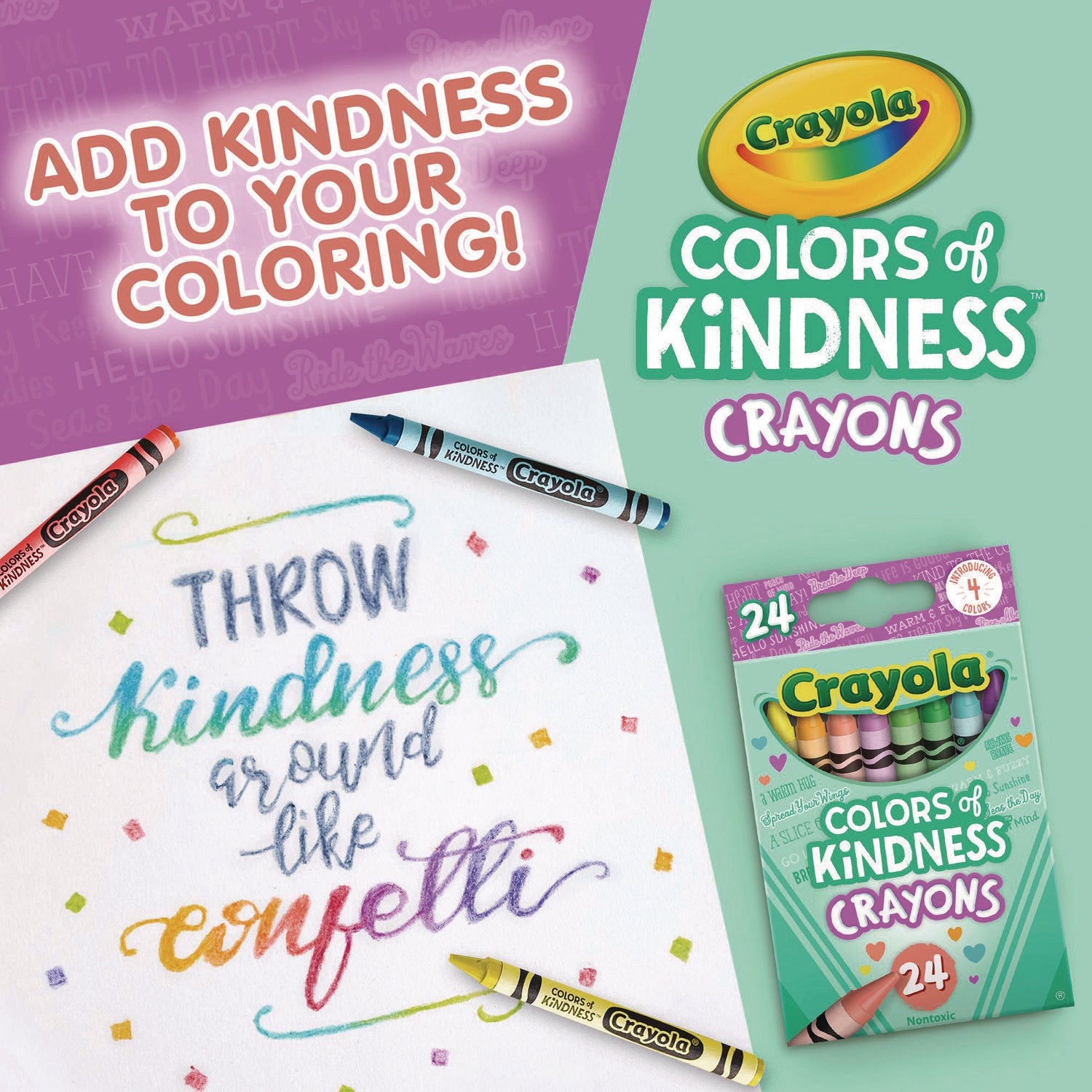 Crayola® Colors of Kindness Crayons, Assorted, 24/Pack