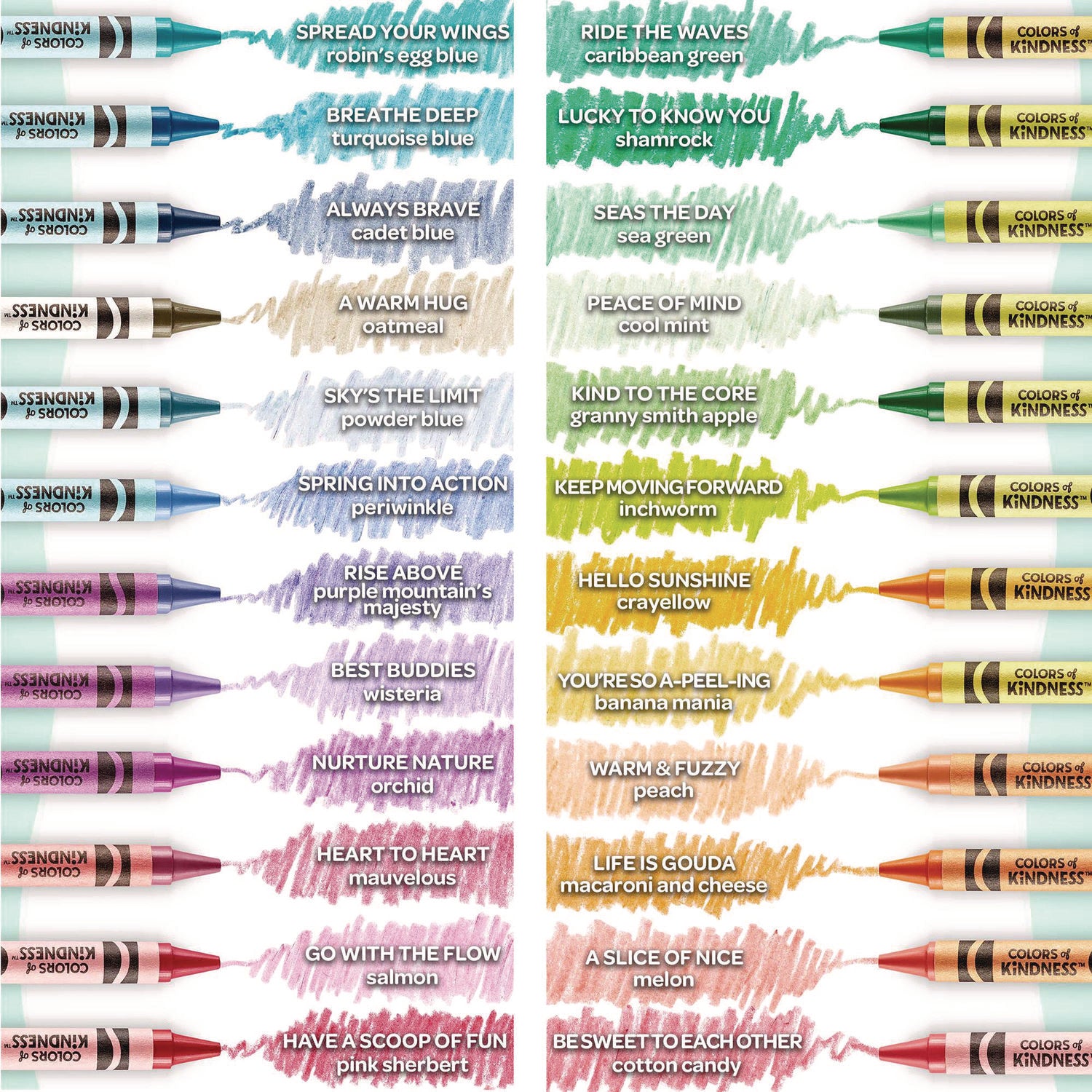 Crayola® Colors of Kindness Crayons, Assorted, 24/Pack