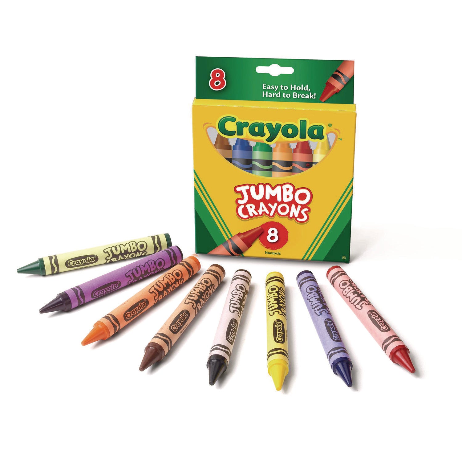 Crayola® Jumbo Crayons, Assorted Colors, 8/Box