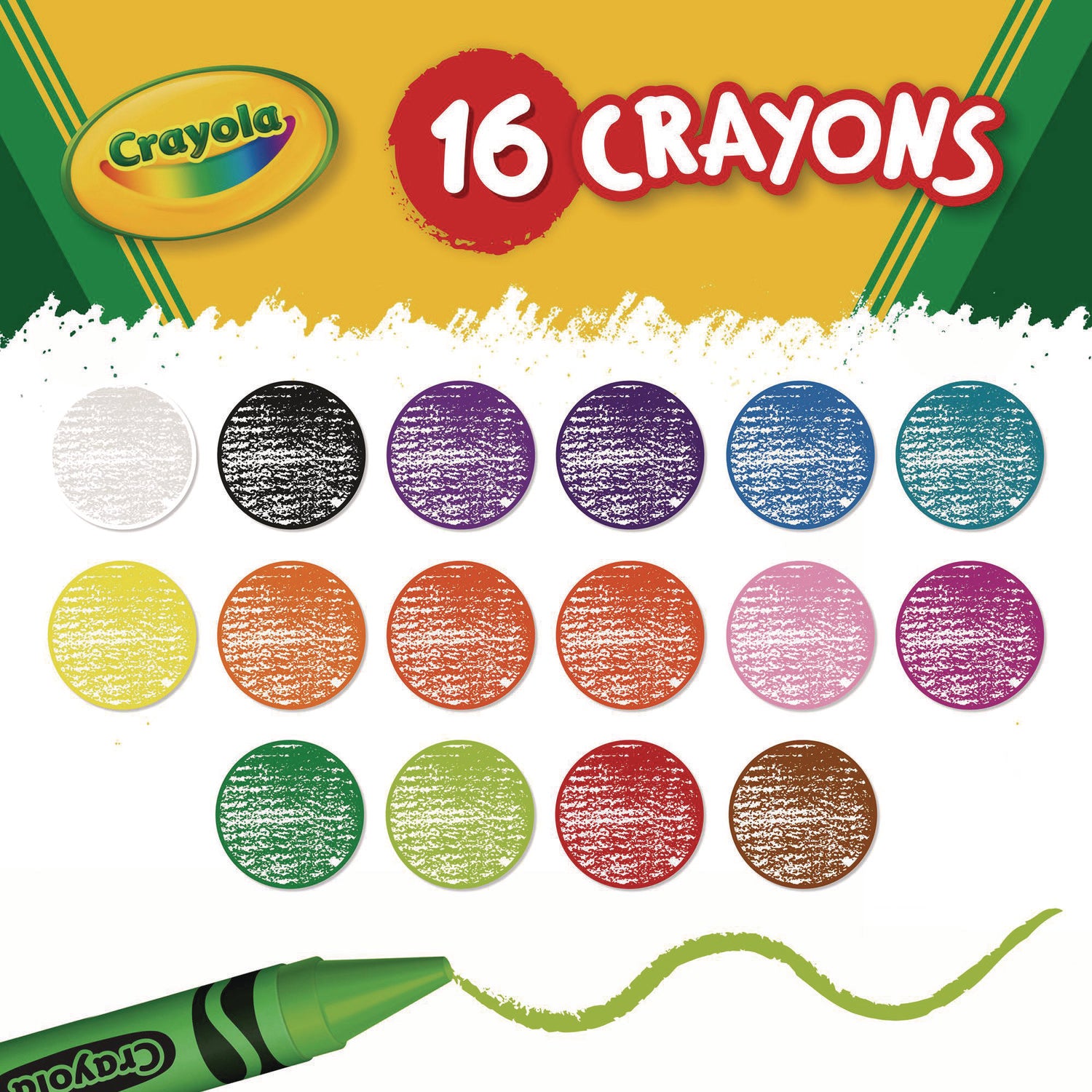 Crayola® Jumbo Crayons, Assorted, 16/box