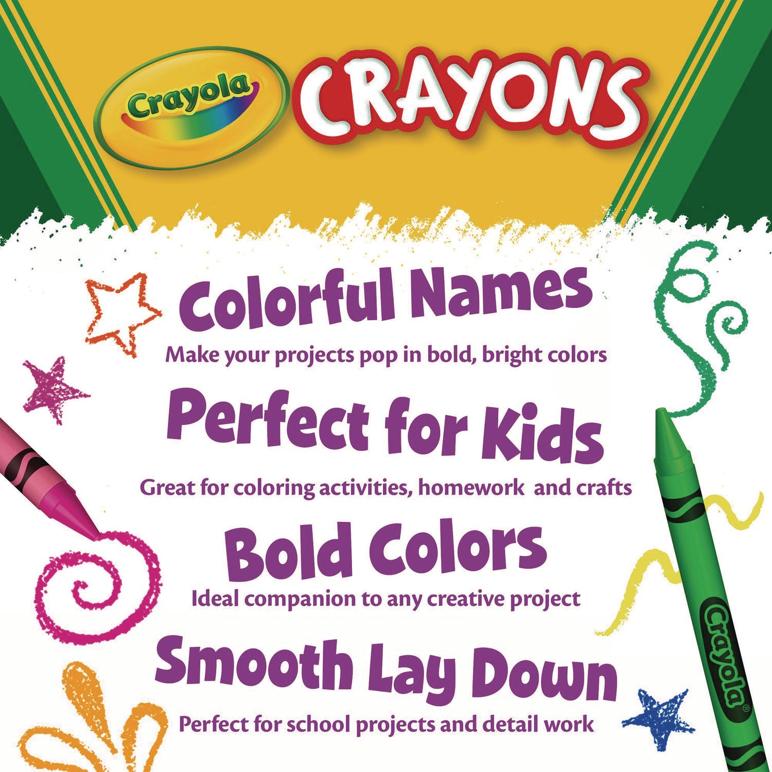 Crayola® Jumbo Crayons, Assorted, 16/box
