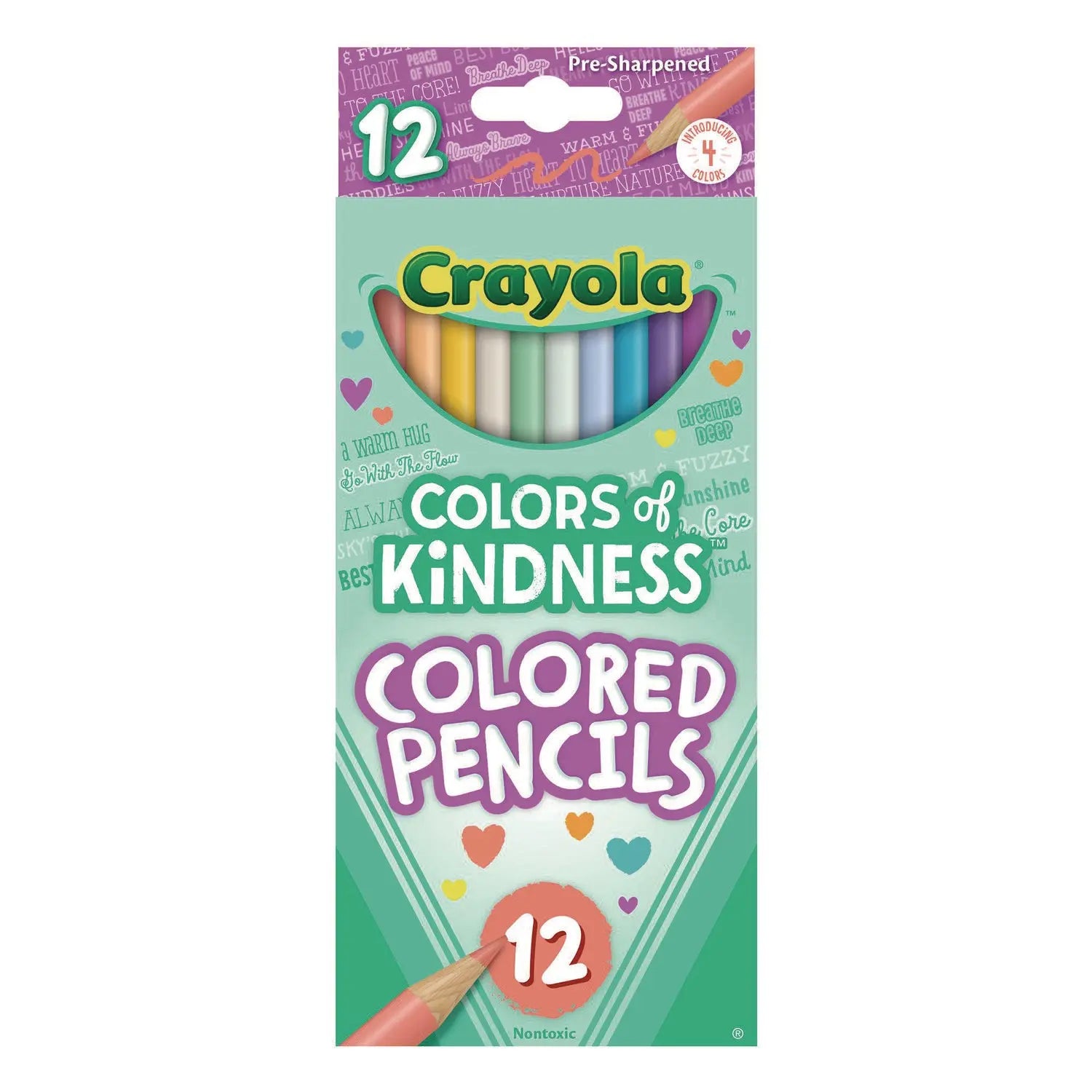 Colors of Kindness Colored Pencils, Assorted Lead and Barrel Colors, 12/Box
