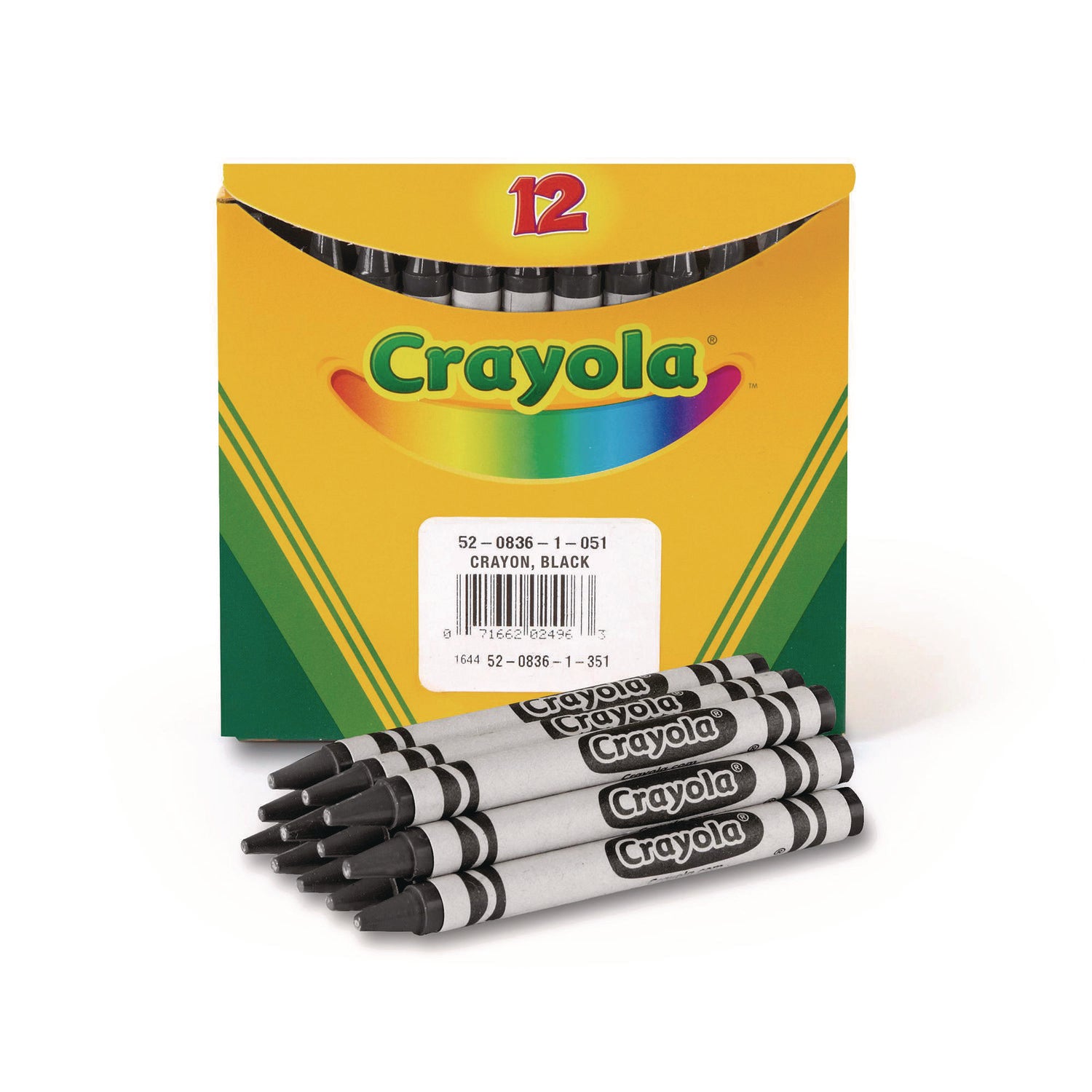 Bulk Crayons, Black, 12/Box