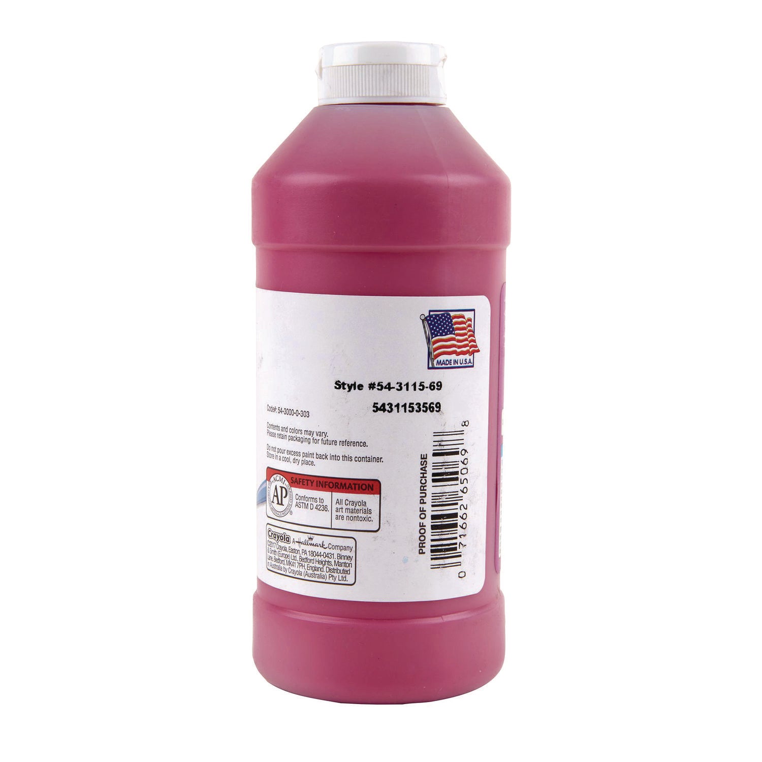 Crayola® Artista Ii Washable Tempera Paint, Magenta, 16 Oz Bottle