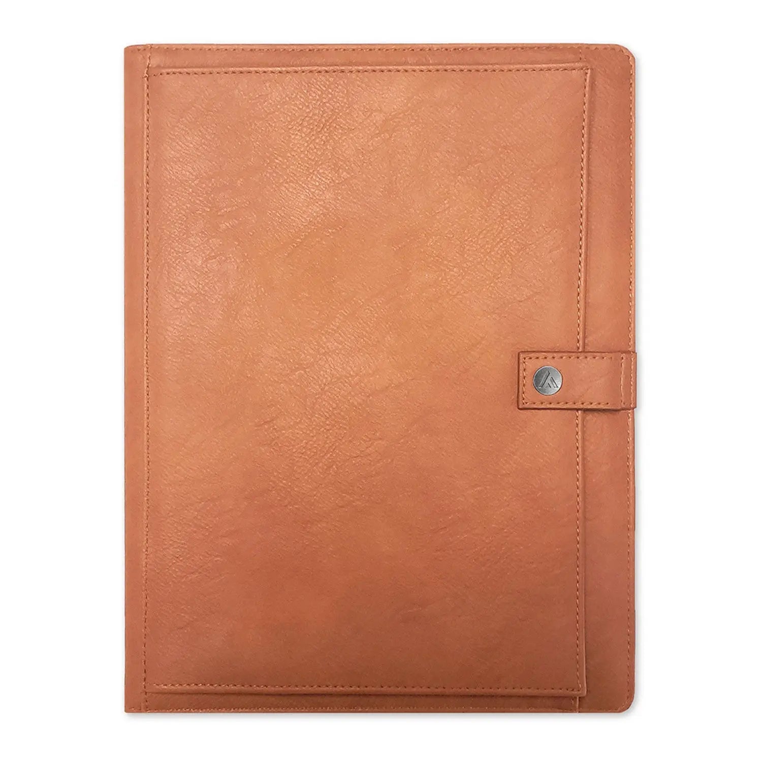ASMBLD Professional Faux Leather Padfolio, 8.5 x 11 Pad, 9.45 x 12.13, Snap Closure, Tan Blue Sky® Flipcost