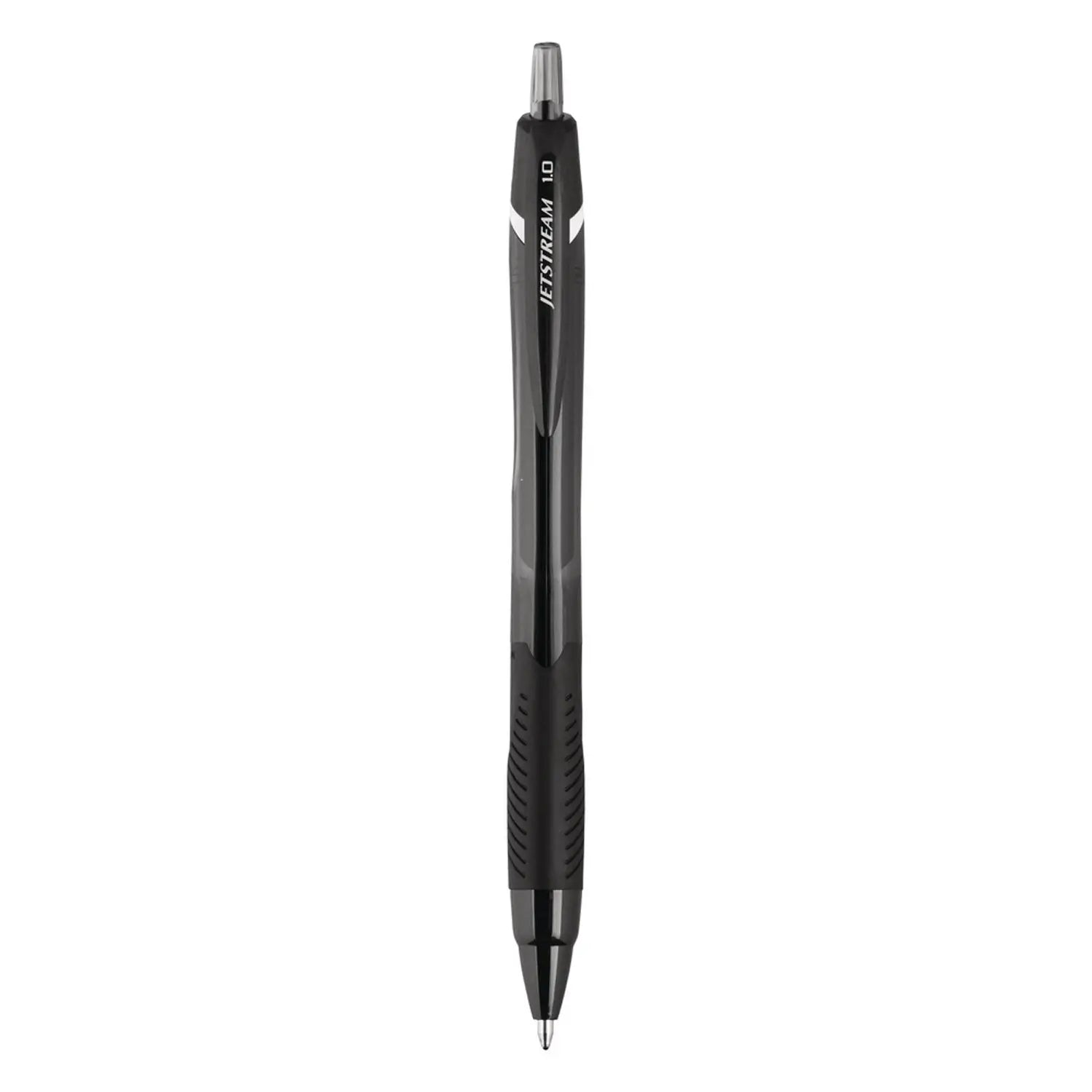 Jetstream Elements Hybrid Gel Pen, Retractable, Medium 1 mm, Black Ink, Black Barrel, Dozen uniball® Flipcost