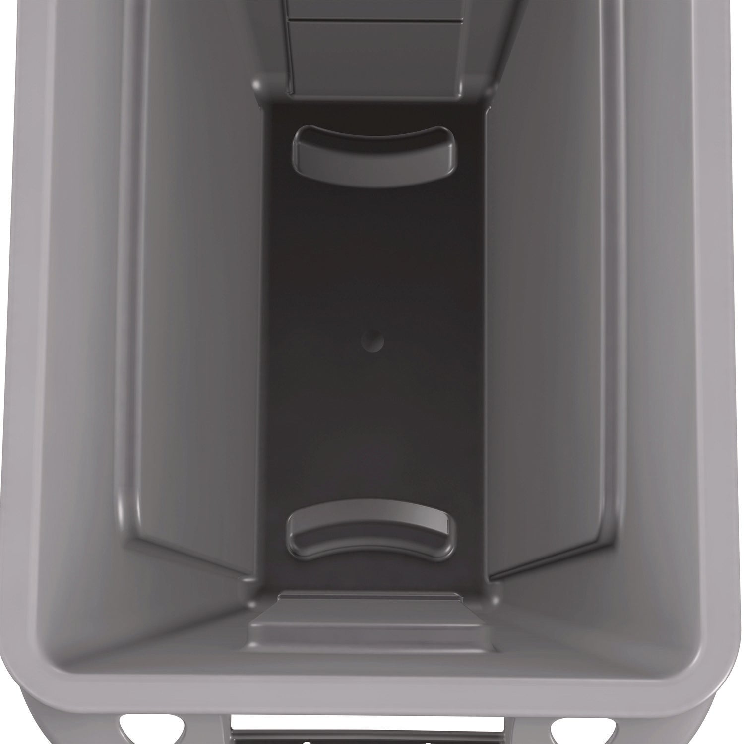 Rubbermaid® Commercial Slim Jim Waste Container with Handles, 16 gal, Plastic, Light Gray