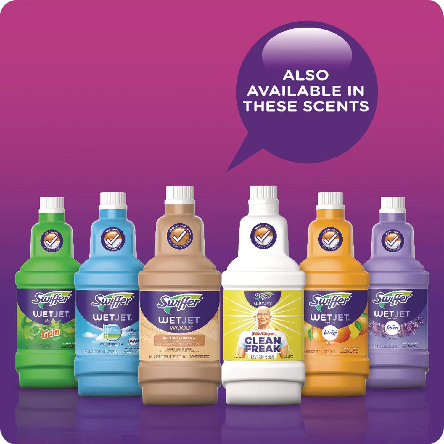 WetJet System Cleaning-Solution Refill, Lavender Scent, 1.25 L, 4/Carton Swiffer® Flipcost