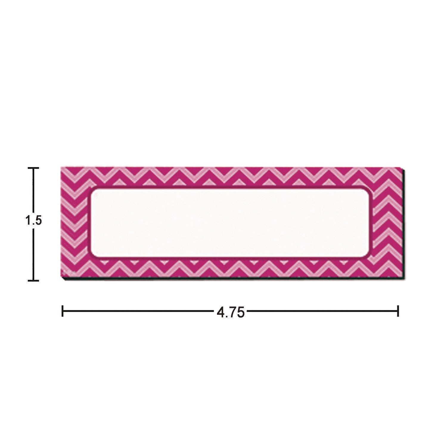 Teacher Created Resources Chevron Labels Magnetic Accents, Chevron Labels, 1.5" x 4.75", Assorted Colors, 20/Pack
