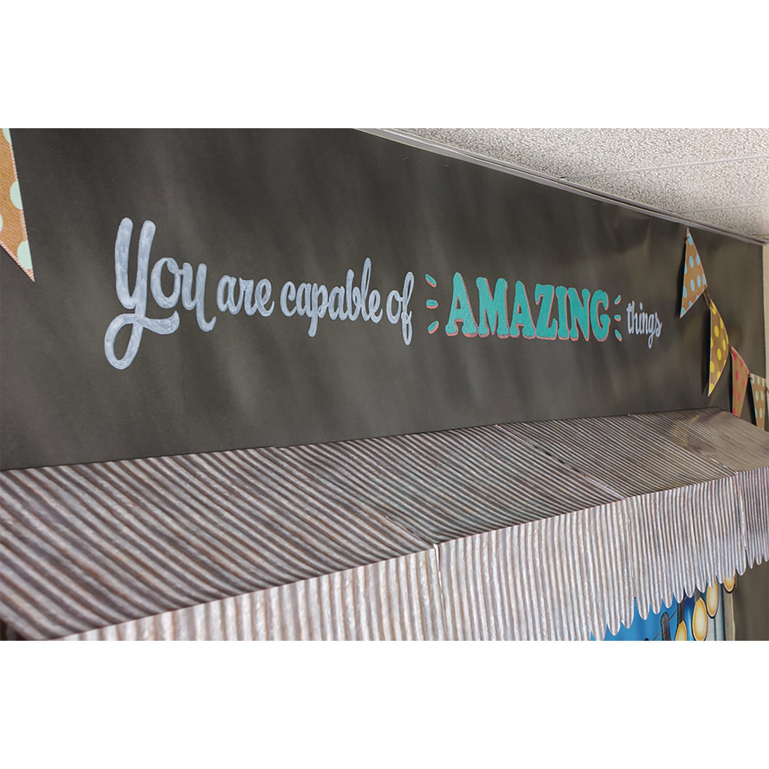 Teacher Created Resources Better Than Paper Bulletin Board Roll, 4 Ft X 12 Ft, Chalkboard