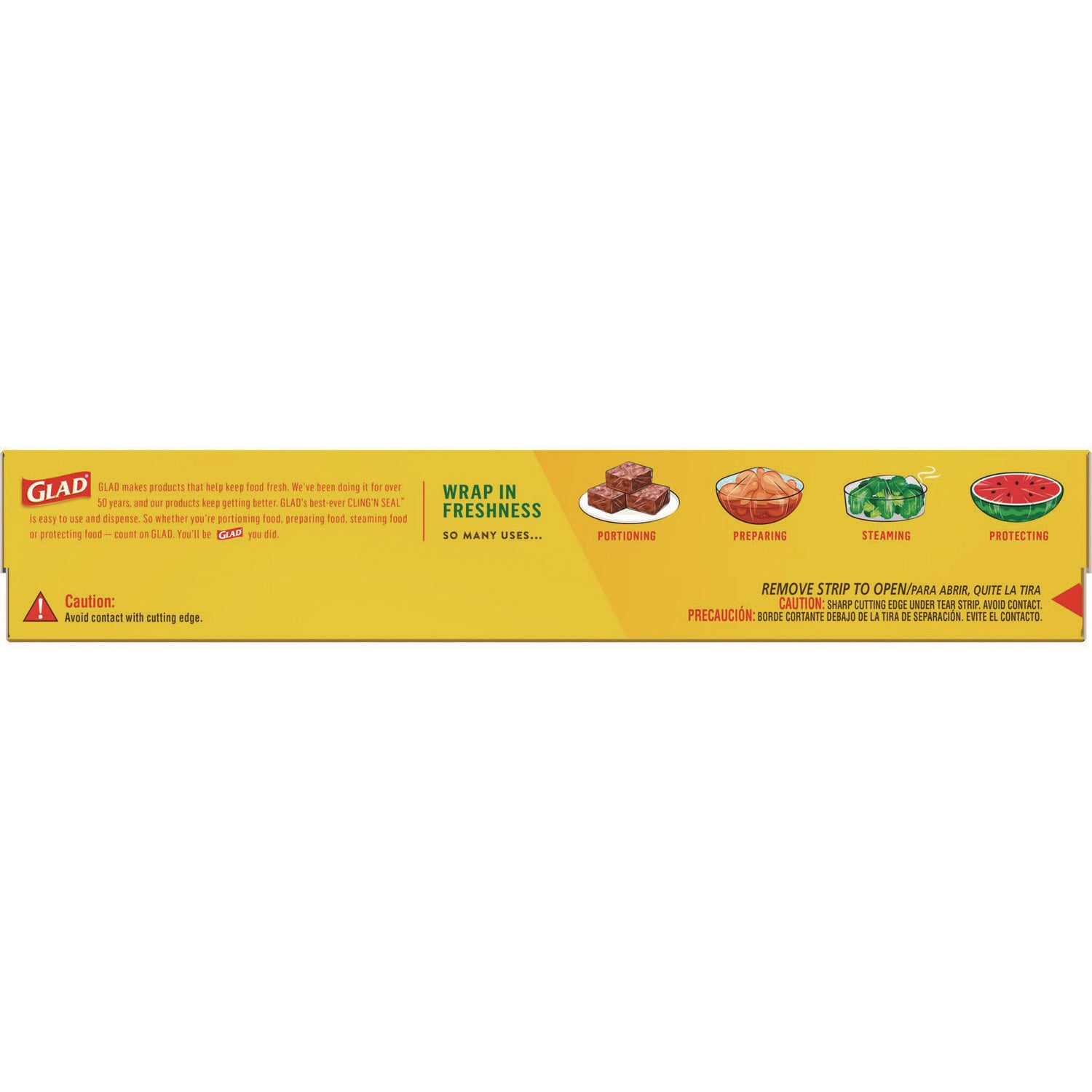 Glad® Cling'N Seal Plastic Food Wrap, 200 sq ft