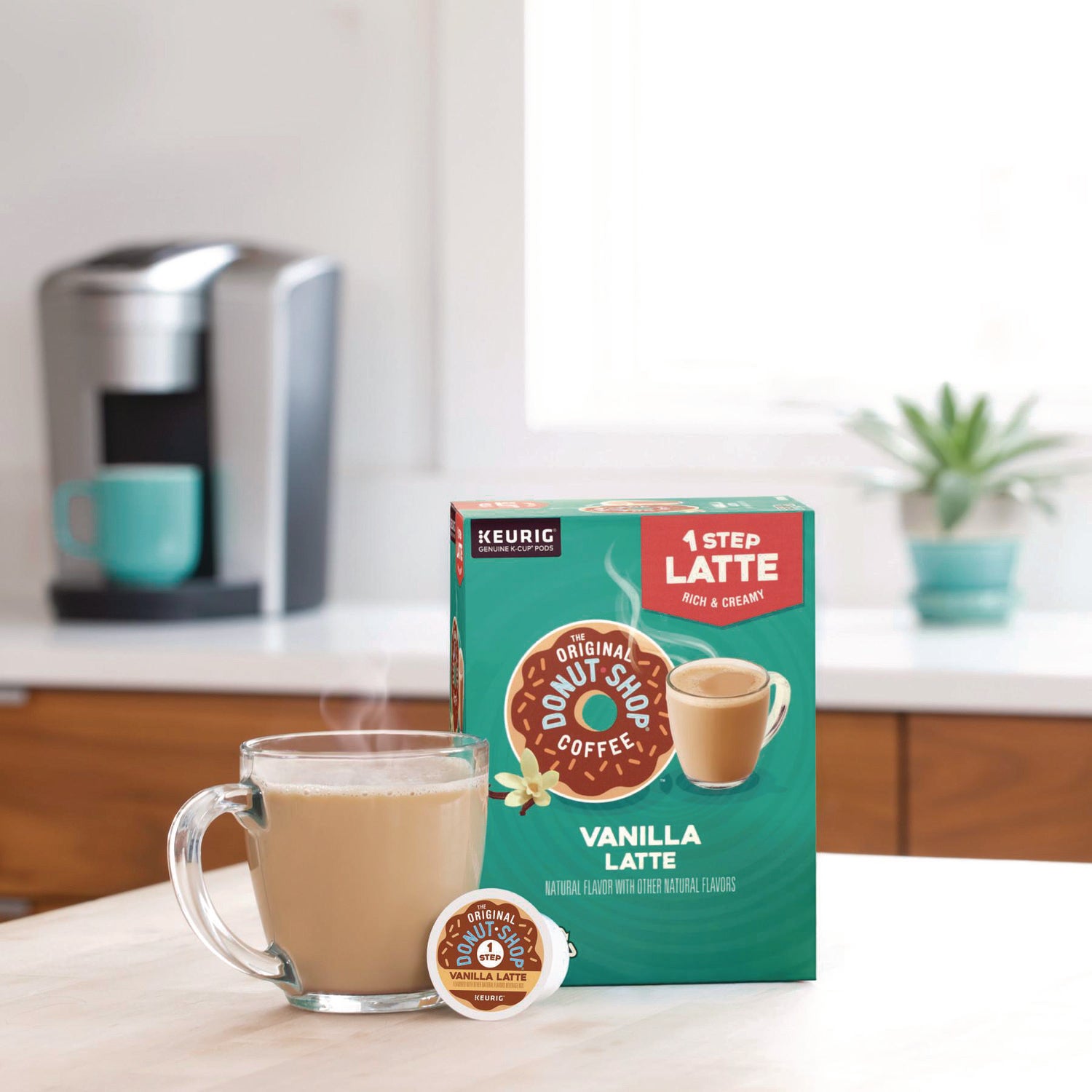 The Original Donut Shop® Vanilla One Step Latte K-Cup, 20/Box