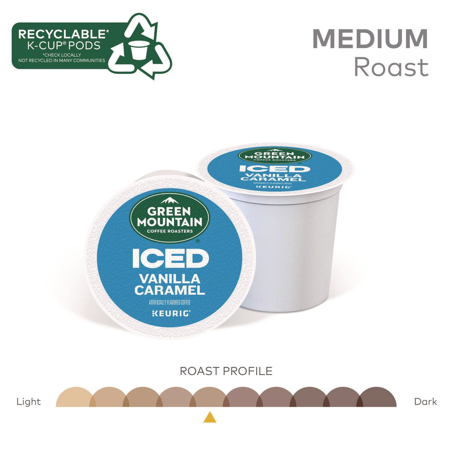 Green Mountain Coffee® Vanilla Caramel Brew Over Ice Coffee K-Cups, 24/box