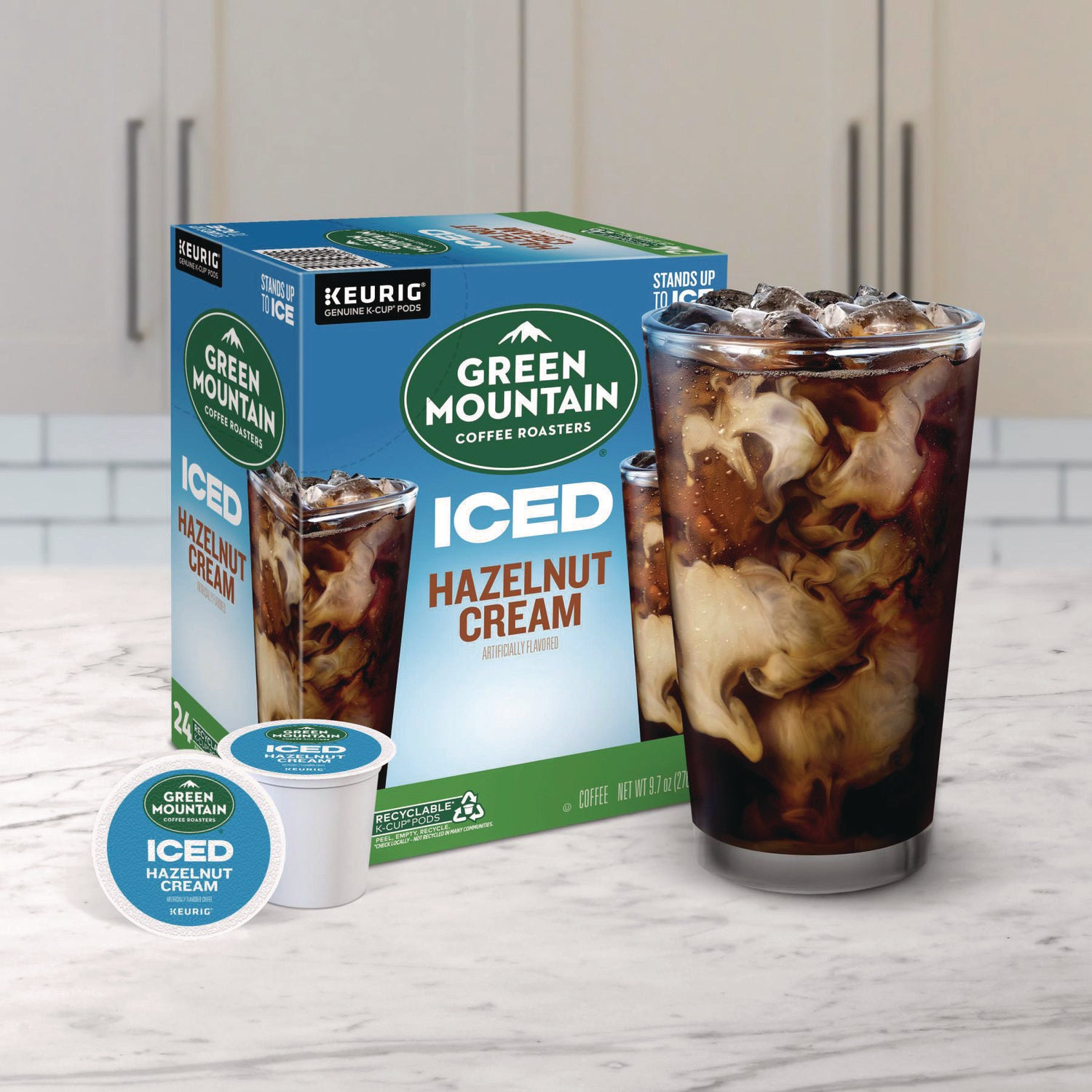 Green Mountain Coffee® Hazelnut Cream Brew Over Ice Coffee K-Cups, 24/box