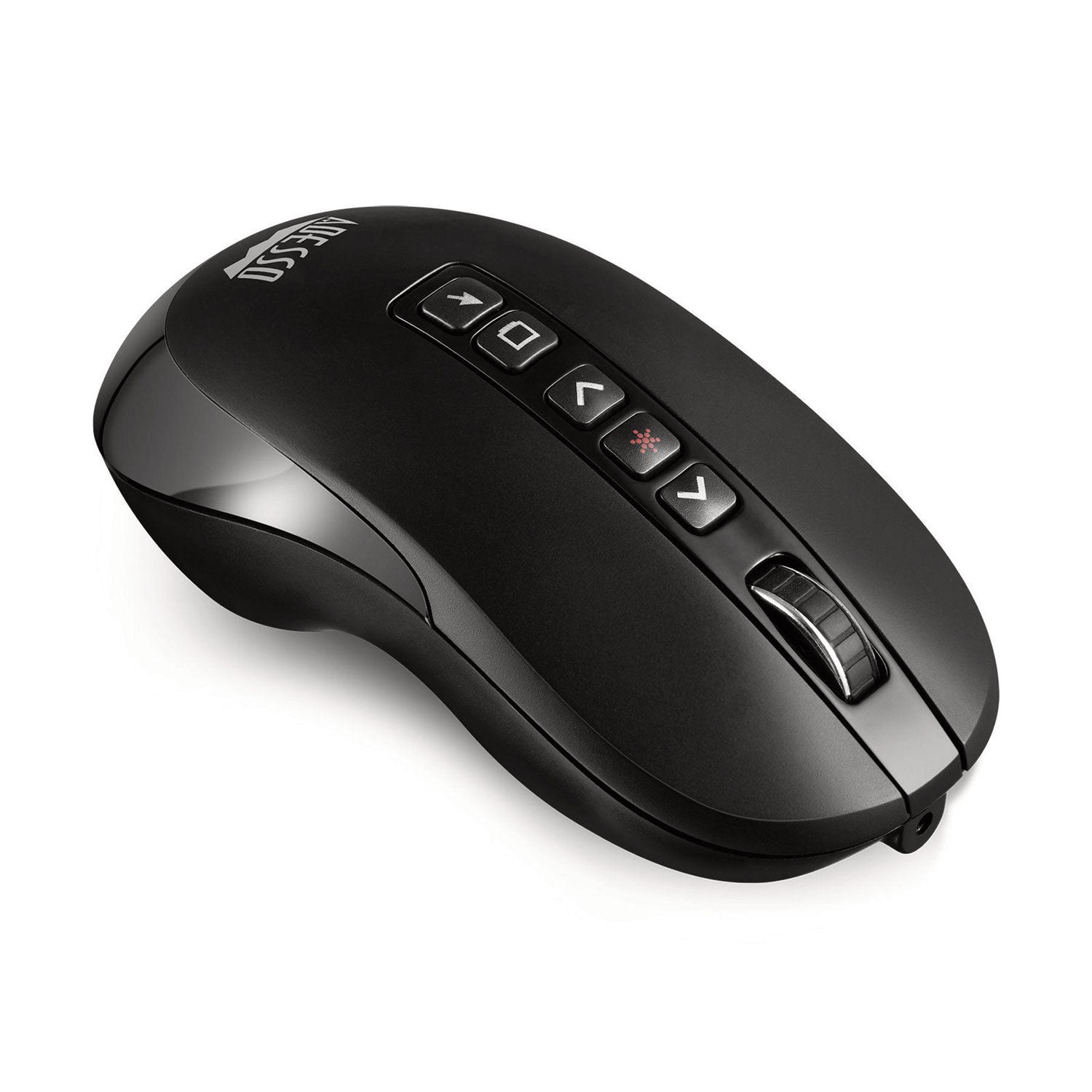 Adesso iMouse P40 Wireless Multifunctional Presenter Mouse, 2.4 GHz Frequency/100 ft Wireless Range, Left/Right, Black