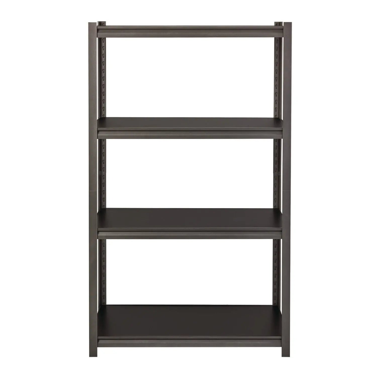 Steel Shelving Unit with Laminate Shelves, Four-Shelf, 36w x 18d x 60h, Steel, Black/Gun Metal Gray Alera® Flipcost