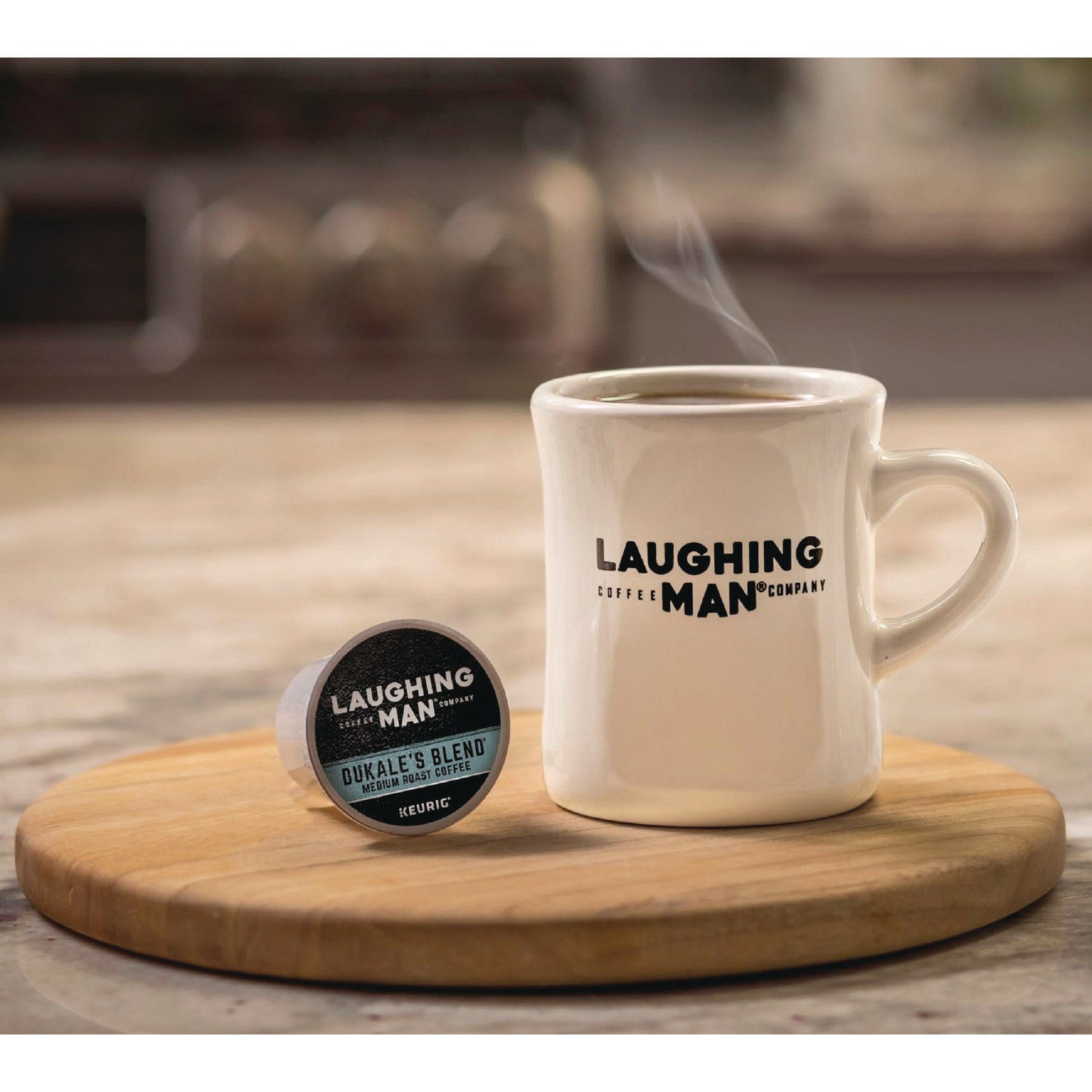 Laughing Man® Coffee Company Dukale's Blend K-Cup Pods, 22/box