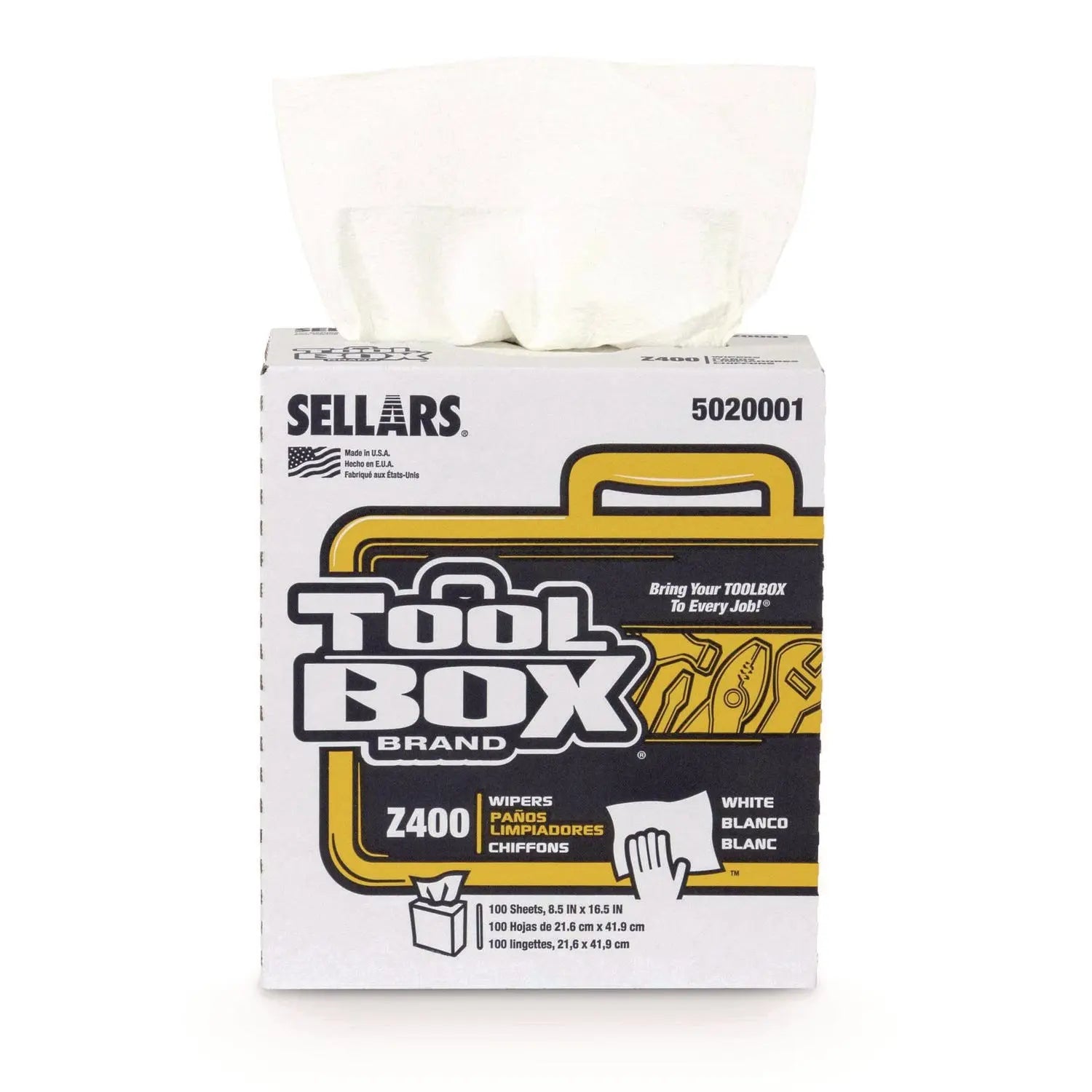 Z400 Interfold Pop-Up Wipers, 1-Ply, 8.5 x 16.5, White, 12/Carton