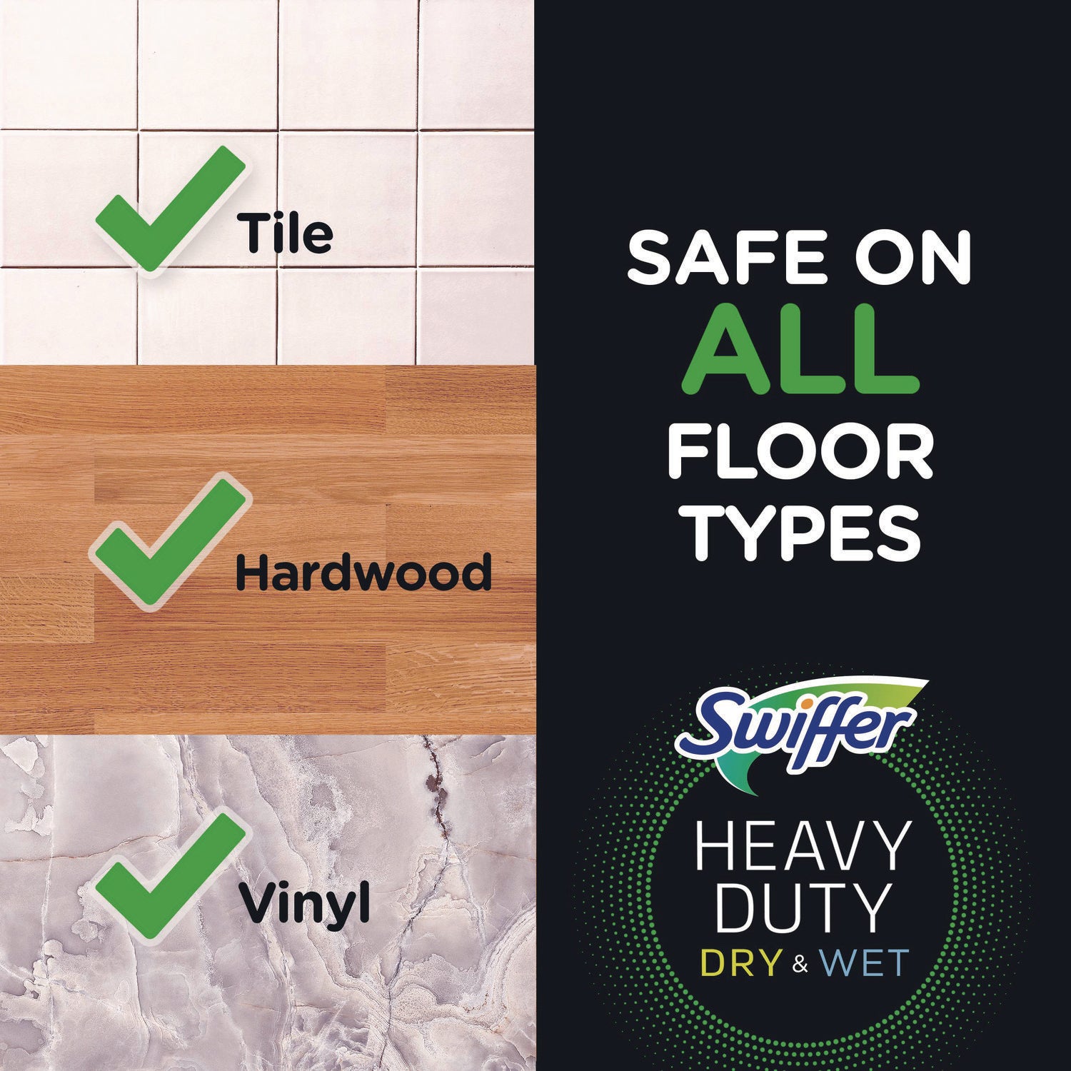 Swiffer® Heavy-Duty Dry Refill Cloths, 10.3 x 7.8, White, 20/Pack, 4 Packs/Carton