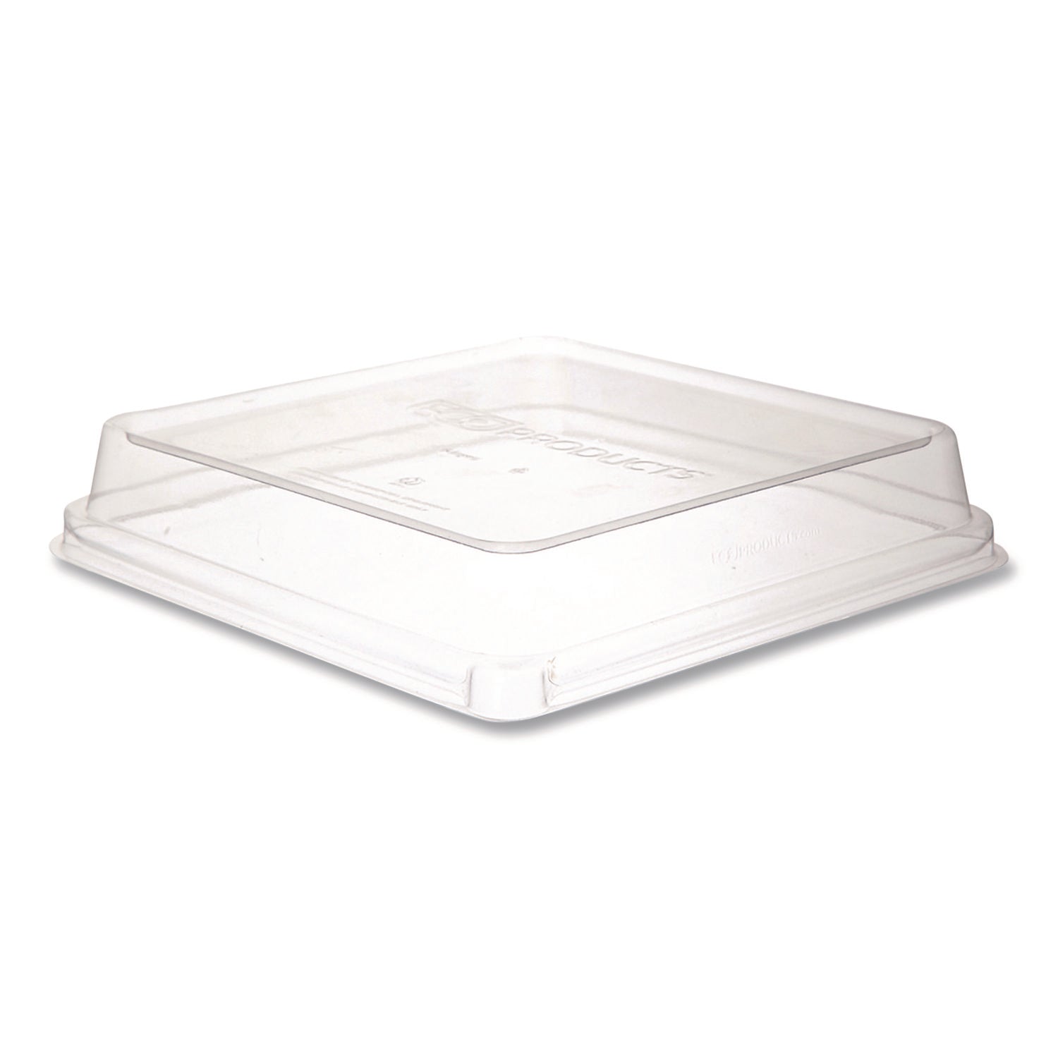 Eco-Products® Renewable and Compostable Lids, 8.8 x 8.8 x 1.64, Clear, Plastic, 200/Carton