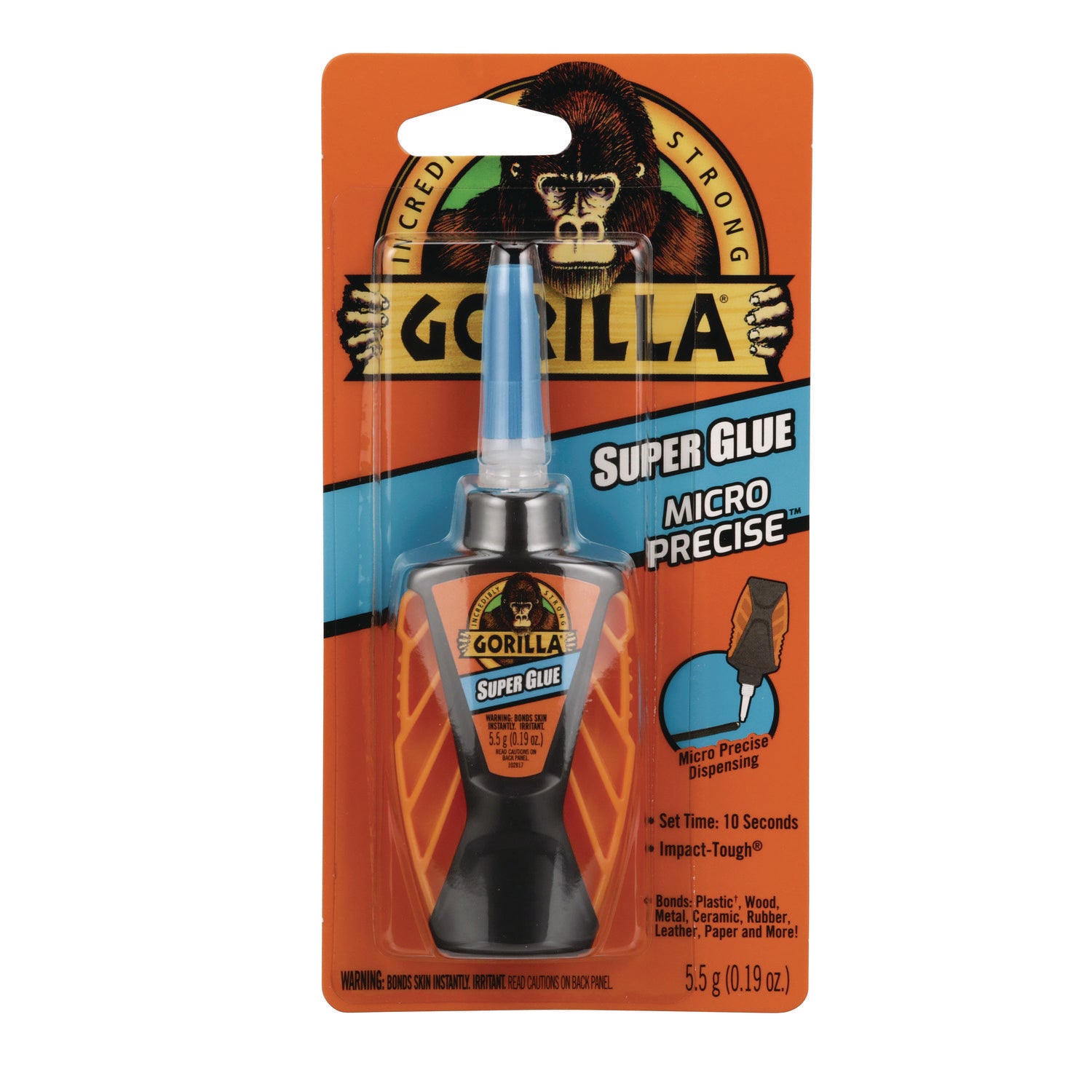 Gorilla® Super Glue Micro Precise, 0.18 Oz, Dries Clear