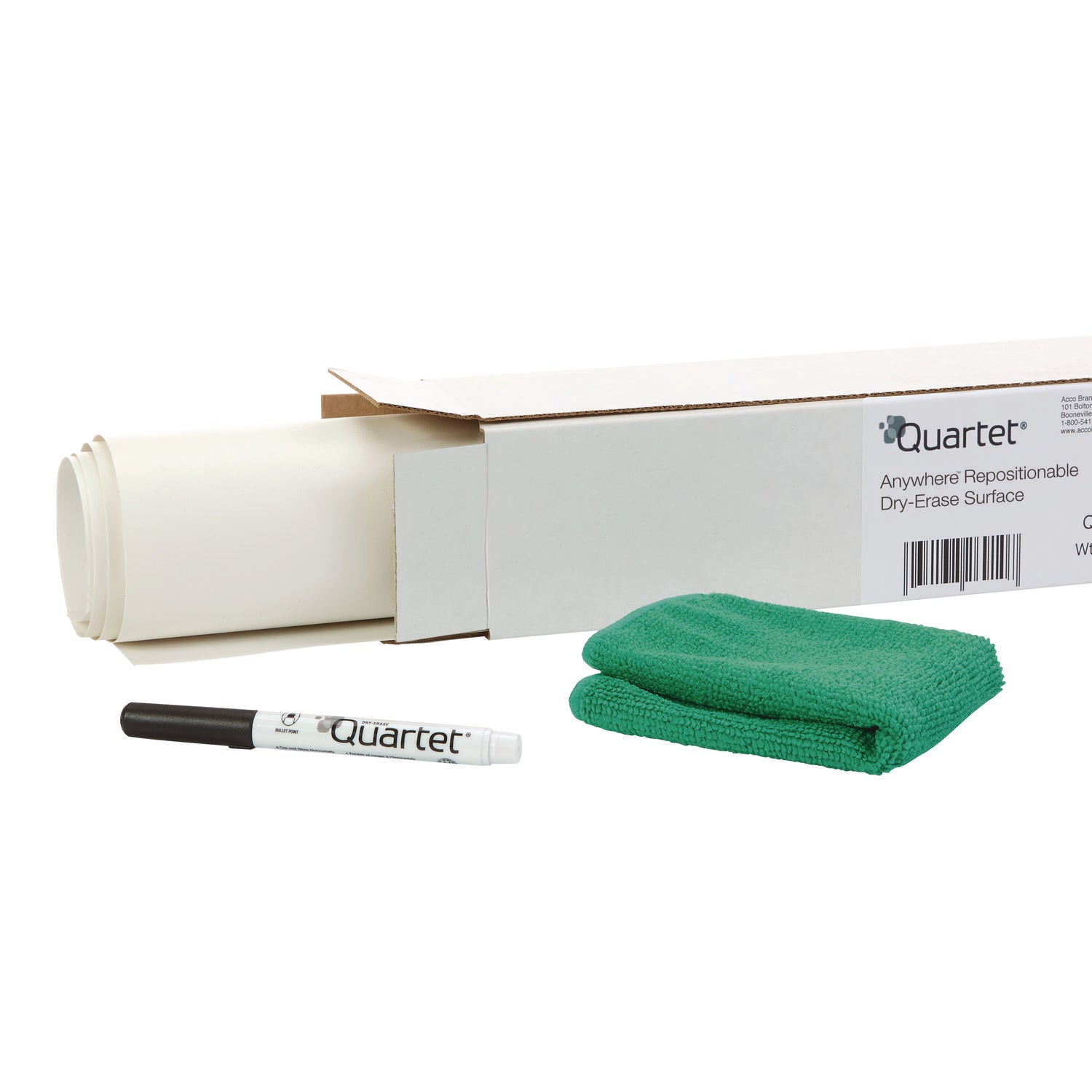 Quartet® Anywhere Repositionable Dry-Erase Surface, Laminate Film, 24" x 36", White