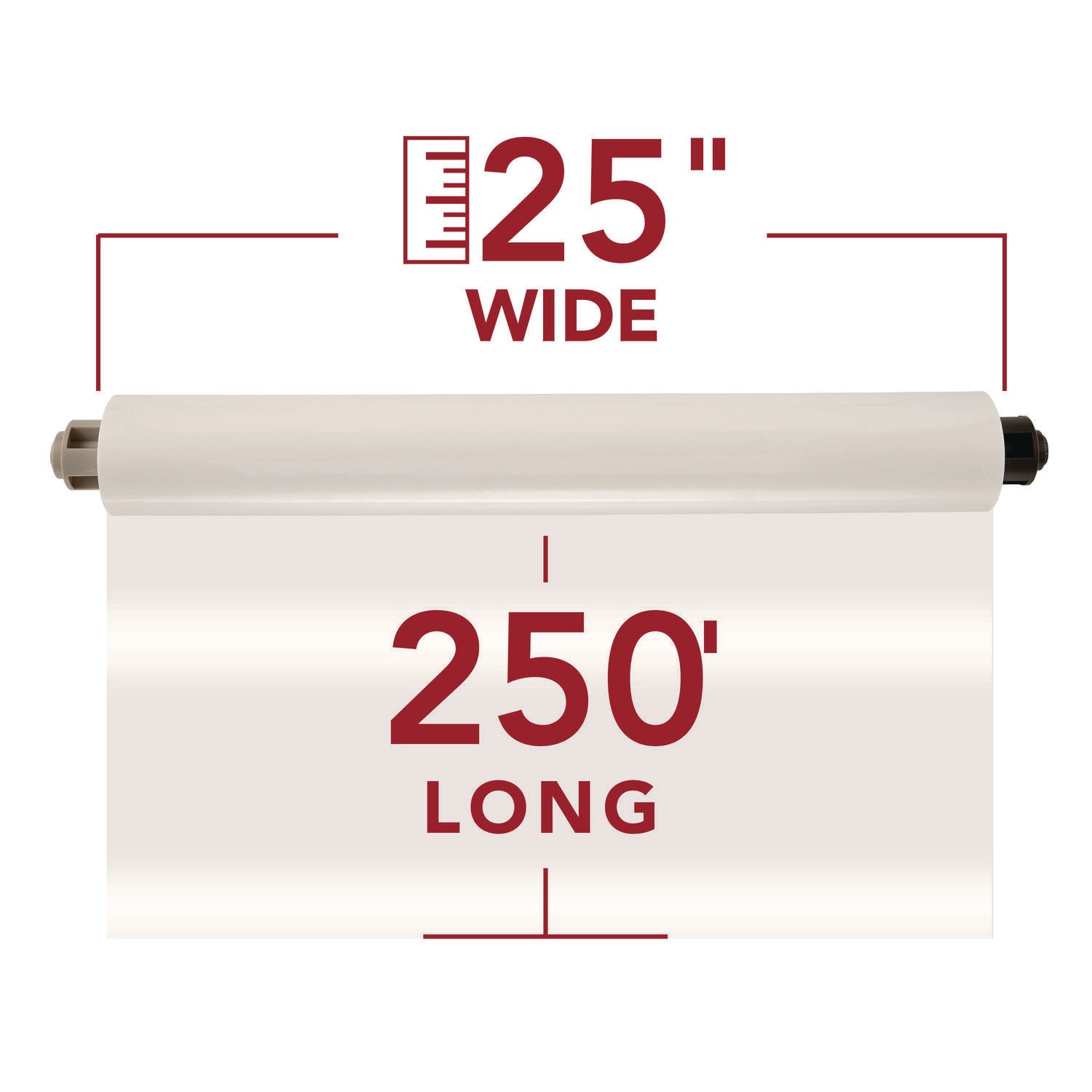 GBC® Ezload Roll Film, Nap I, 3 Mil, 25" X 250 Ft, Gloss Clear, 2/box