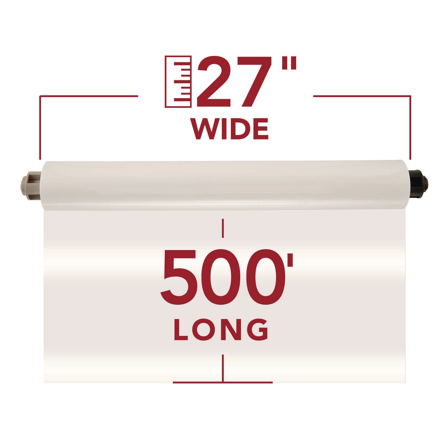 GBC® Ezload Roll Film, Nap I, 1.5 Mil, 27" X 500 Ft, Gloss Clear, 2/box