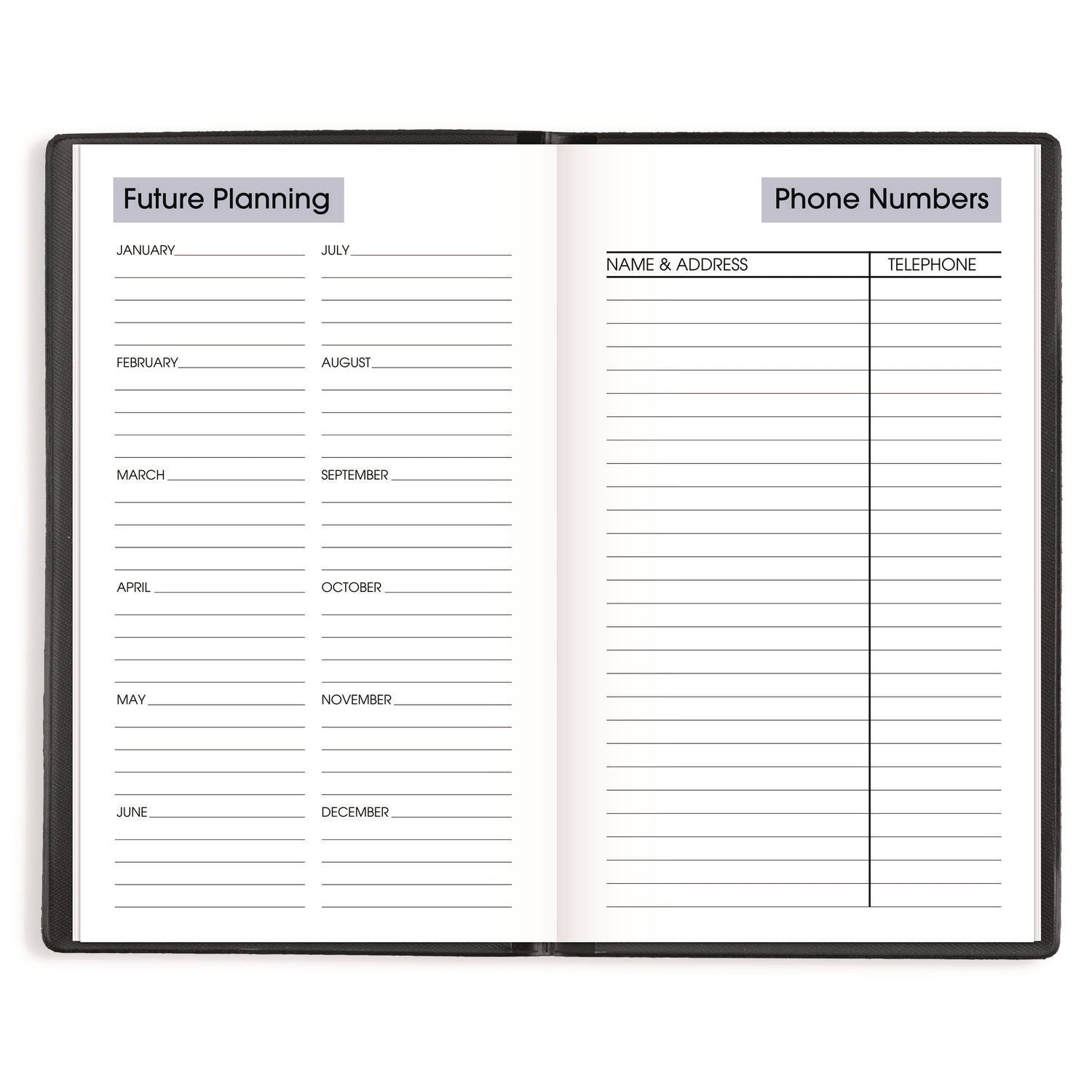 AT-A-GLANCE® DayMinder Weekly Pocket Planner, 6 x 3.5, Black Cover, 12-Month (Jan to Dec): 2025