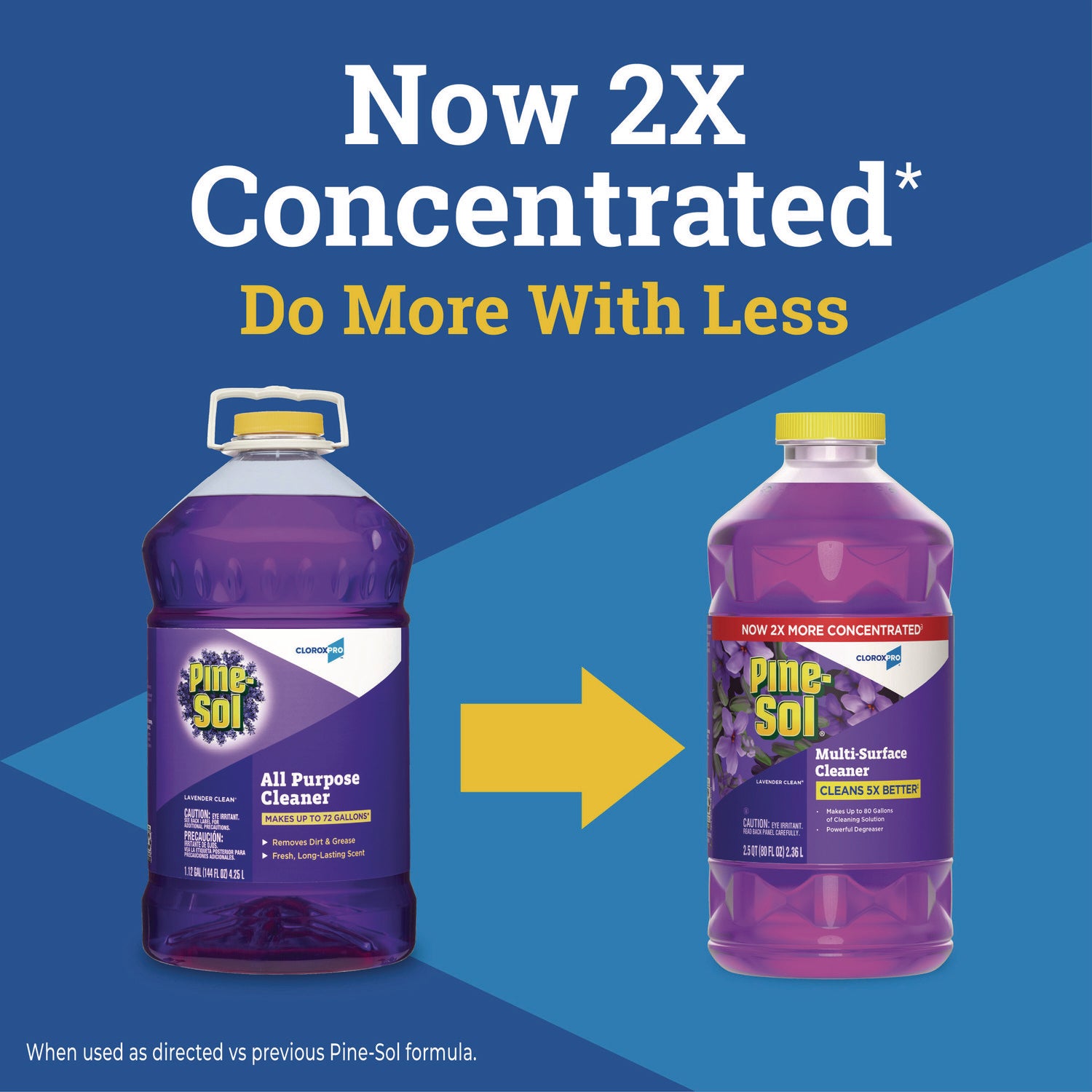 Pine-Sol® CloroxPro Multi-Surface Cleaner Concentrated, Lavender Clean Scent, 80 oz Bottle, 3/Carton