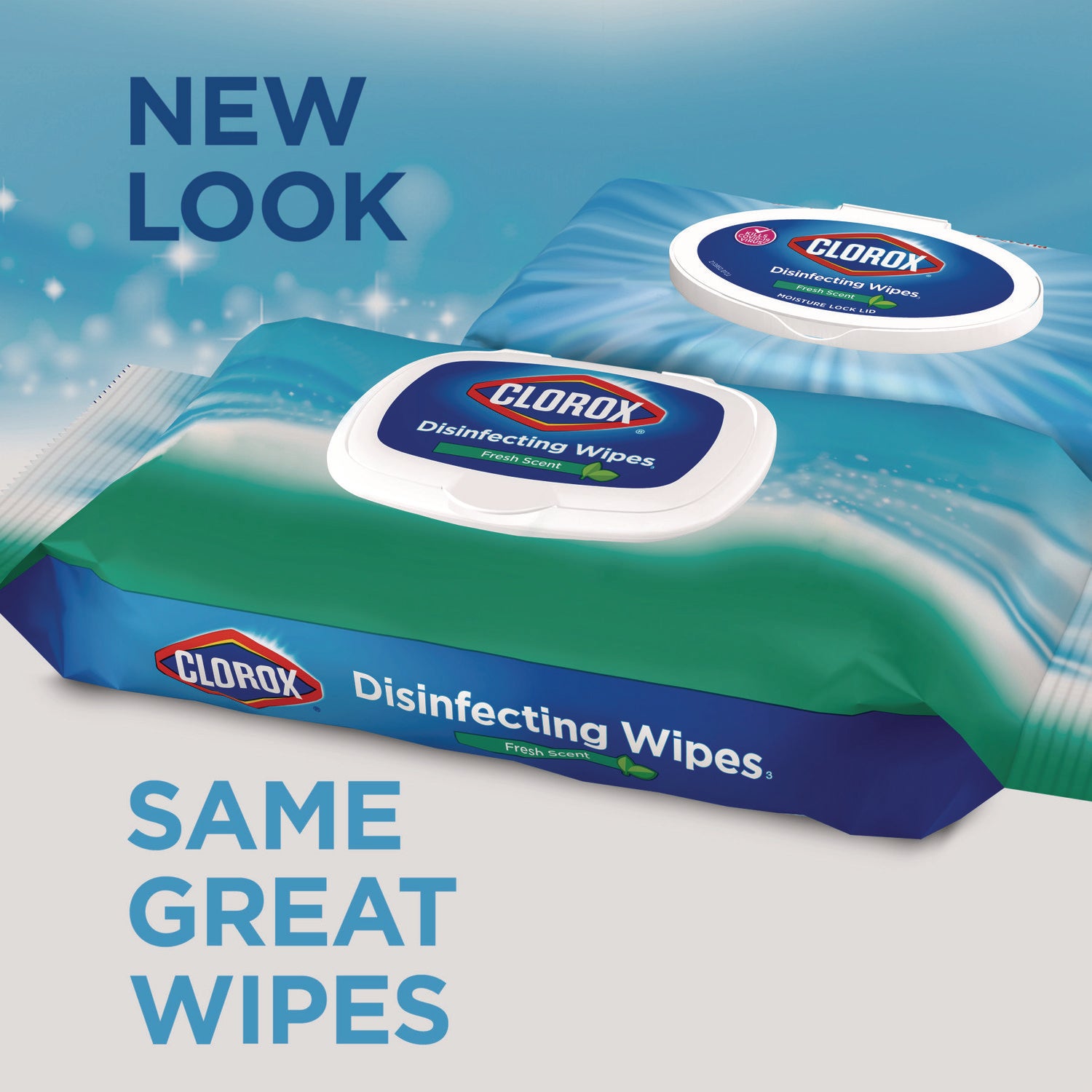 Clorox® Disinfecting Cleaning Wipes, Flex Pack, 1-Ply, 8 x 7, Fresh Scent, White, 75 Towels/Box