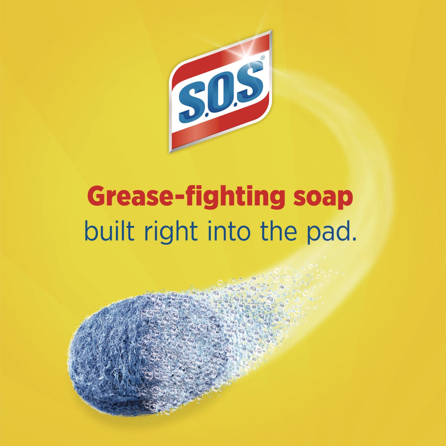 S.O.S.® Steel Wool Soap Pad, Steel, 4/box, 24 Boxes/carton