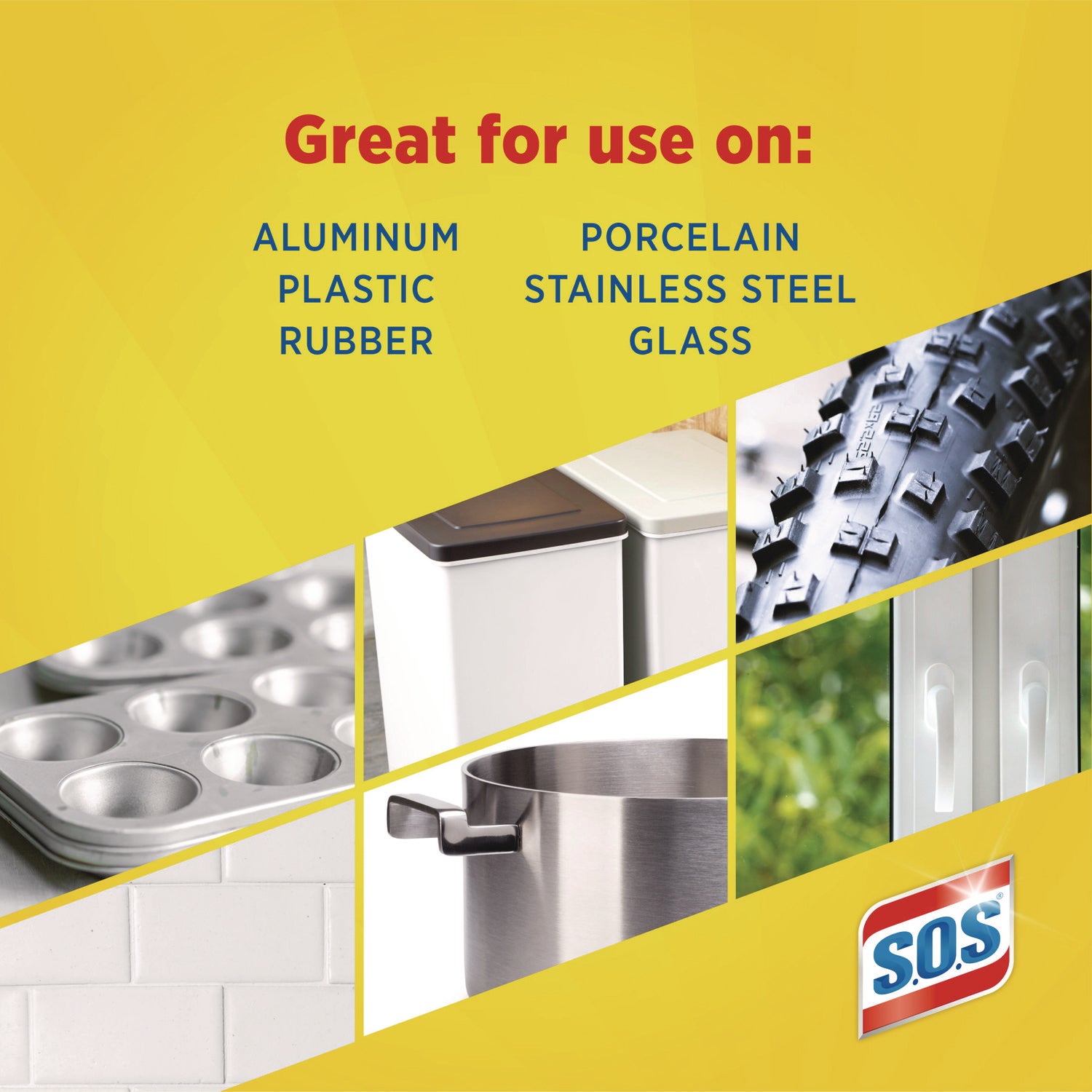 S.O.S.® Steel Wool Soap Pad, Steel, 4/box, 24 Boxes/carton