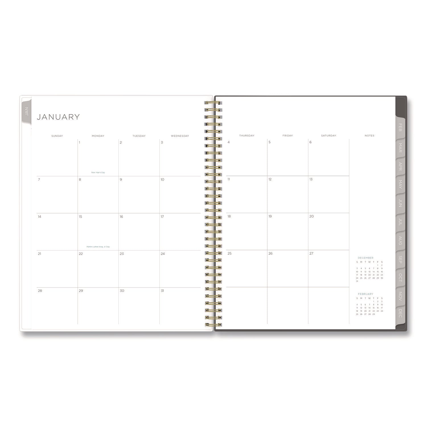 Blue Sky® Kelly Ventura Midnight Garden Weekly/Monthly Planner, Floral Artwork, 11 x 8.5, Multicolor Cover, 12-Month (Jan to Dec): 2025