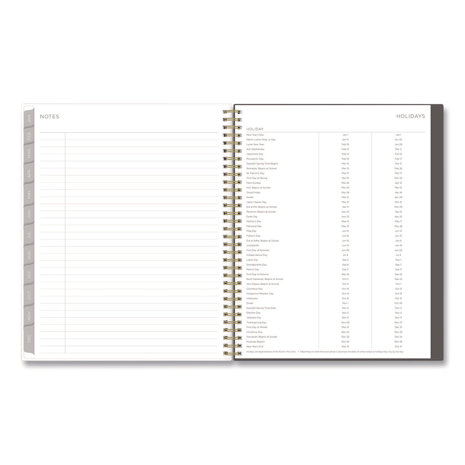 Blue Sky® Kelly Ventura Midnight Garden Weekly/Monthly Planner, Floral Artwork, 11 x 8.5, Multicolor Cover, 12-Month (Jan to Dec): 2025