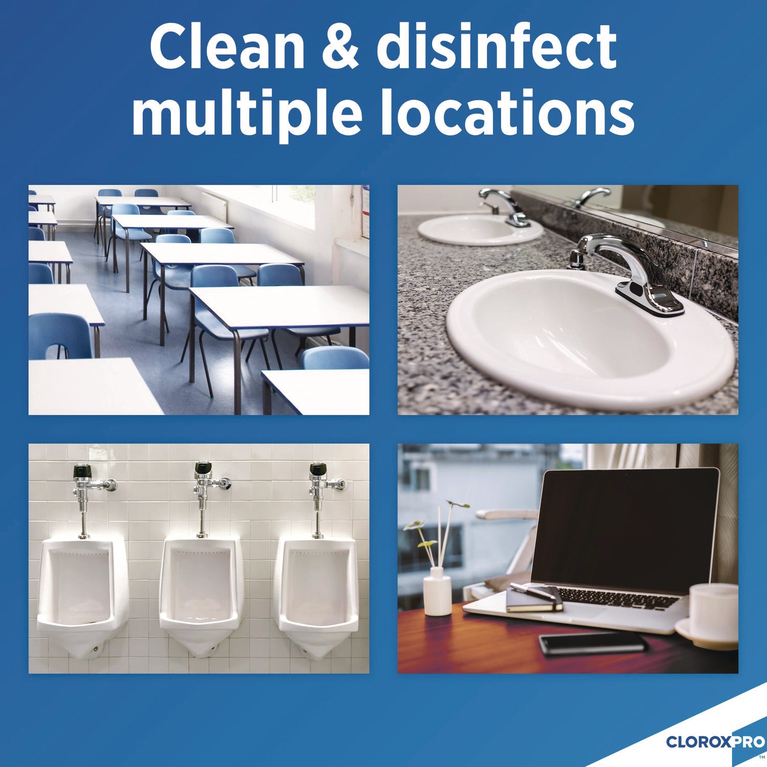 Clorox® CloroxPro Clean-Up Disinfectant Cleaner with Bleach, 128 oz Refill Bottle, 4/Carton