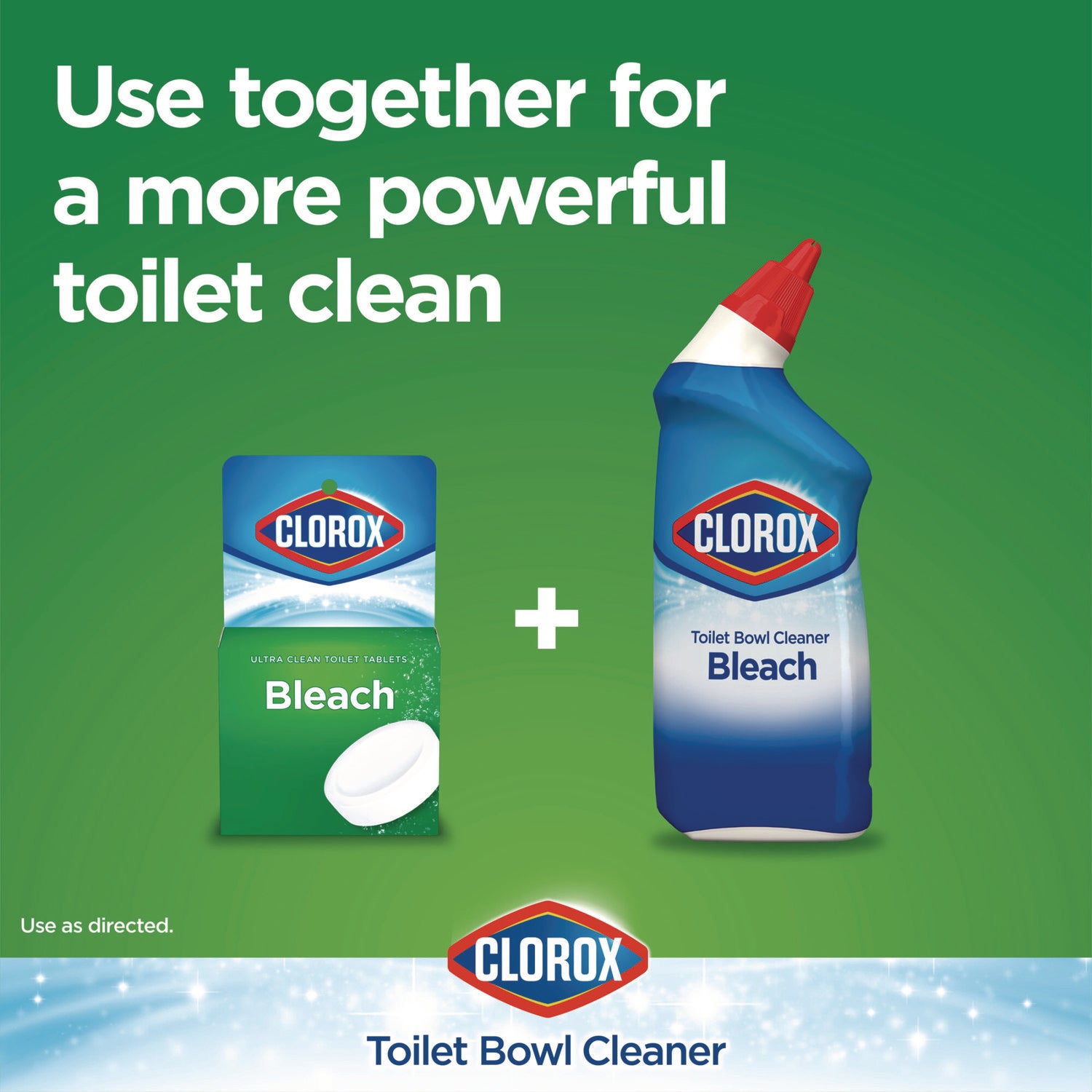 Clorox® Ultra Clean Toilet Tablets Bleach, 3.5 oz Tablet, 2/Pack, 6 Packs/Carton