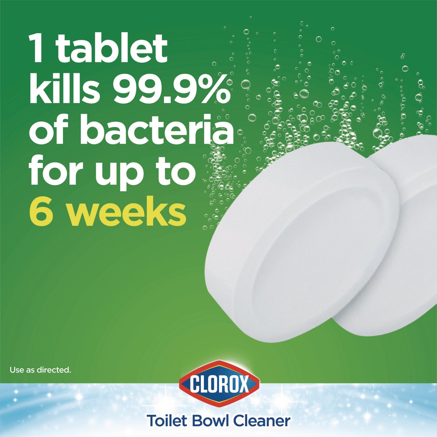 Clorox® Ultra Clean Toilet Tablets Bleach, 3.5 oz Tablet, 2/Pack