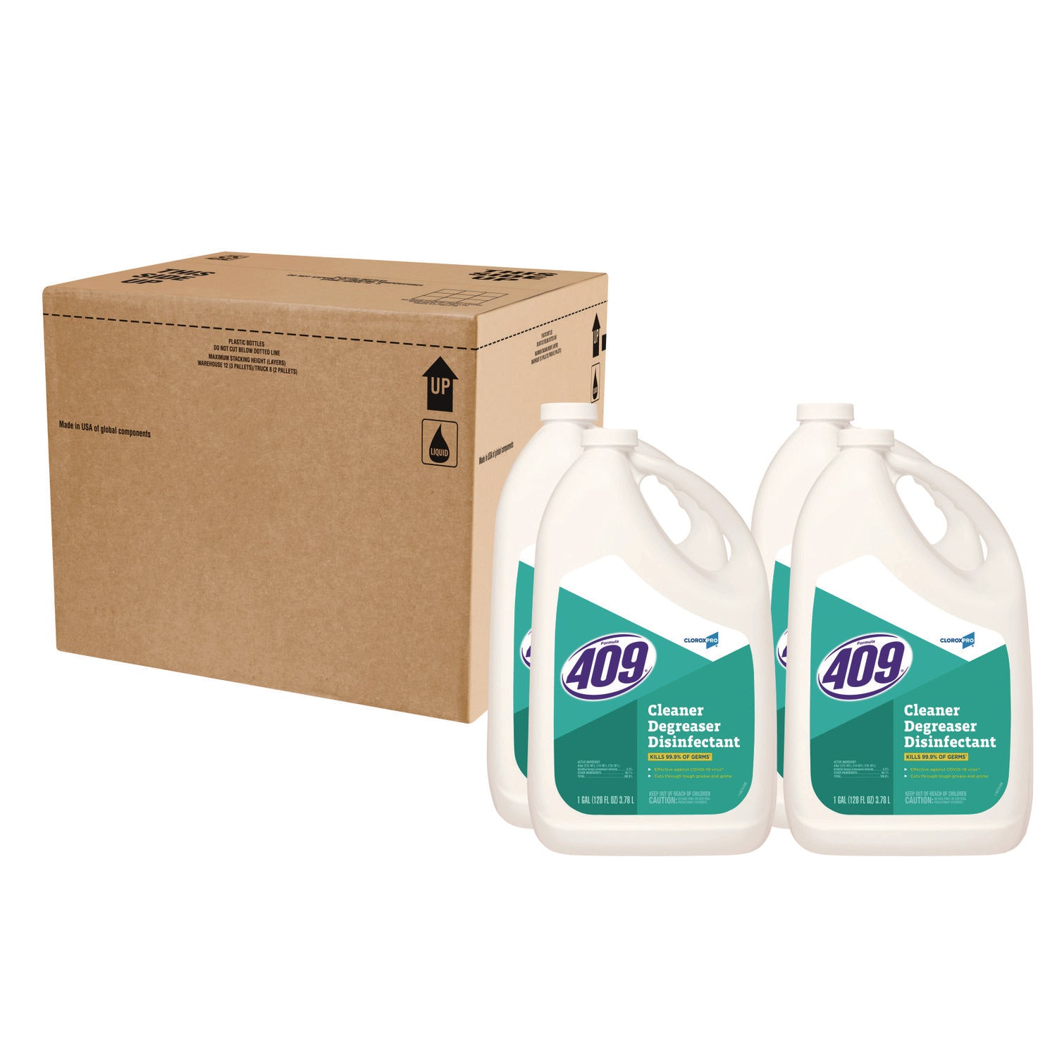 Cleaner Degreaser Disinfectant, Refill, 128 oz Refill, 4/Carton