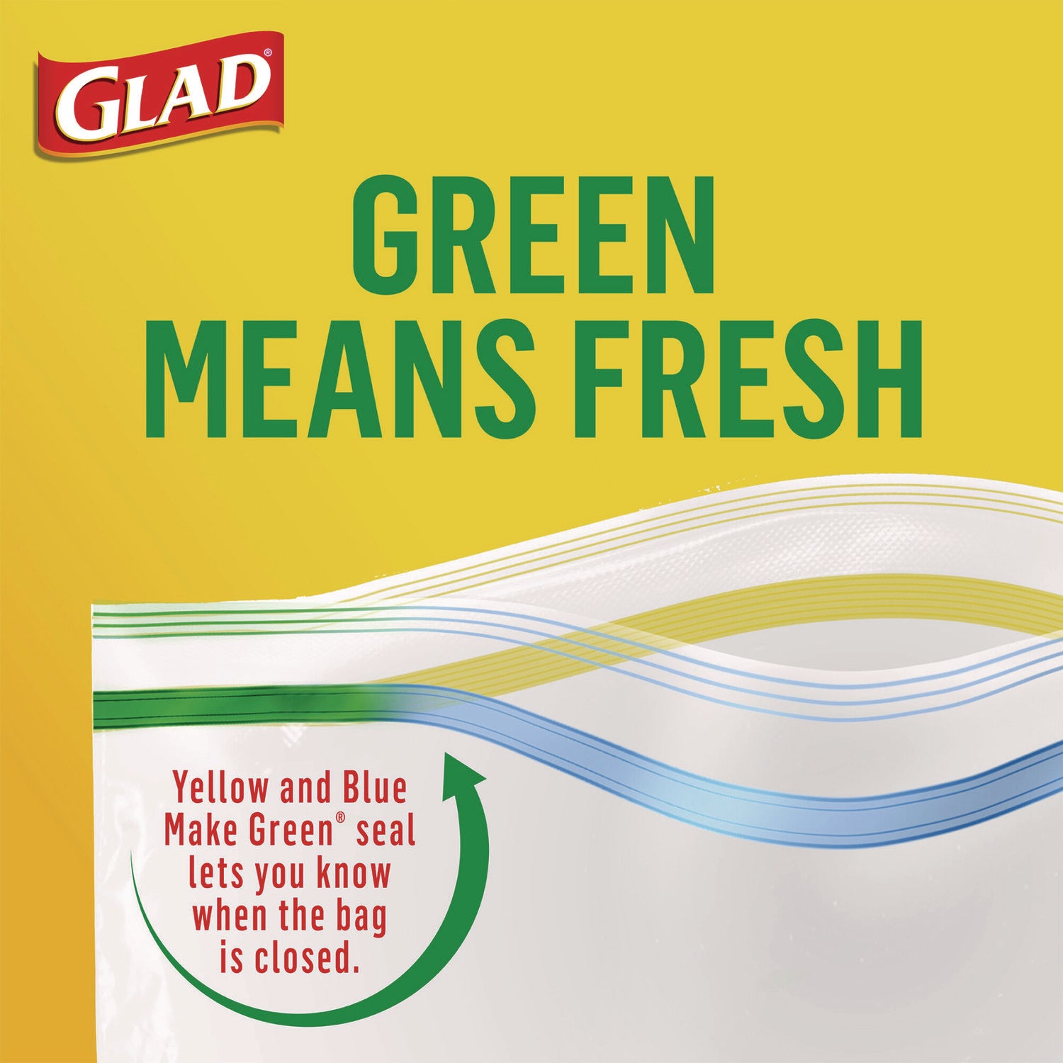 Glad® Zipper Food Storage Sandwich Bags, 6.63 x 5.88, Clear, 50 Bags/Box, 12 Boxes/Carton